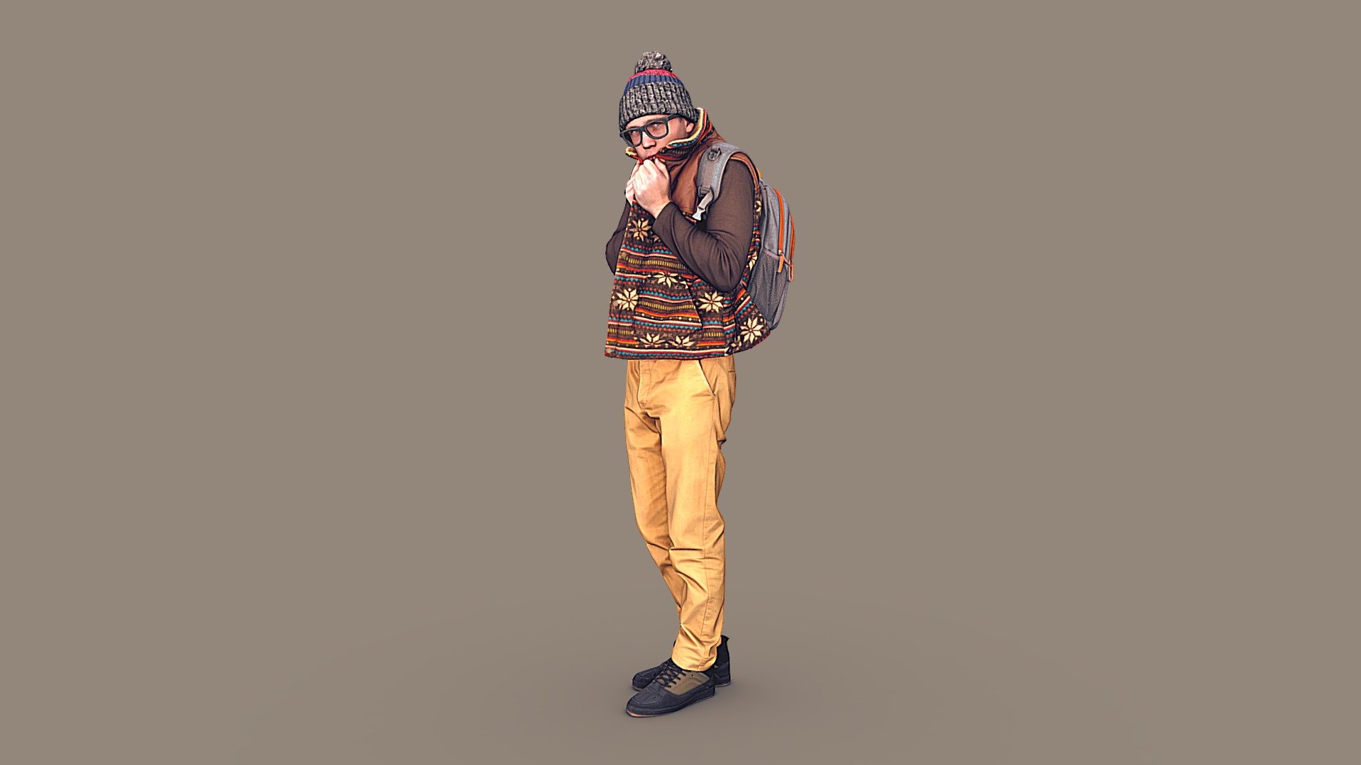 Frozen Guy in a Vest 3d model