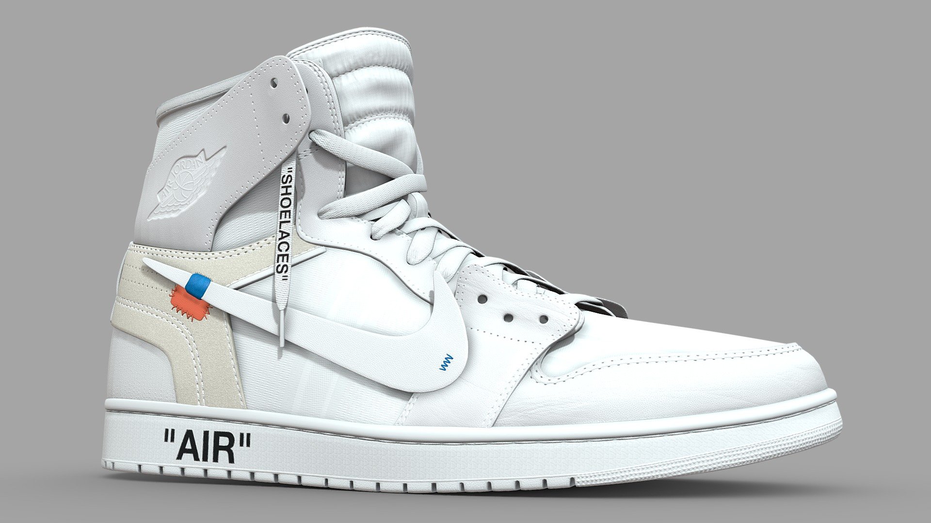 Jordan 1 x Off White White 3d model