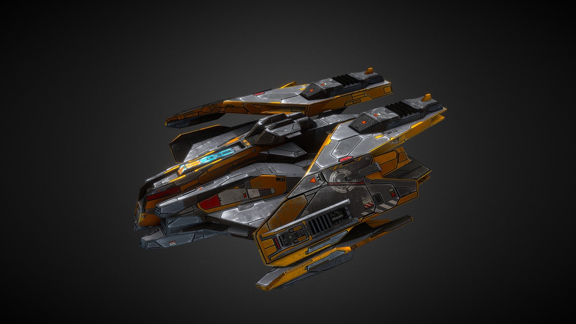 Free Sci Fi Fighter 3d model