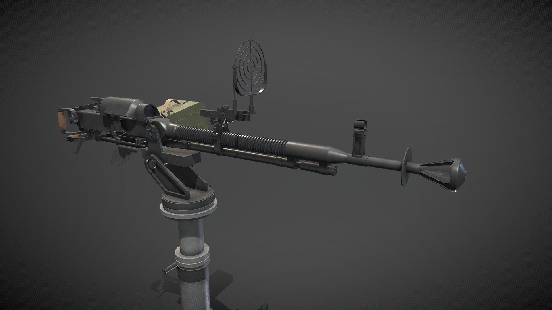 12.7 mm (0.5") DShK M38 3d model