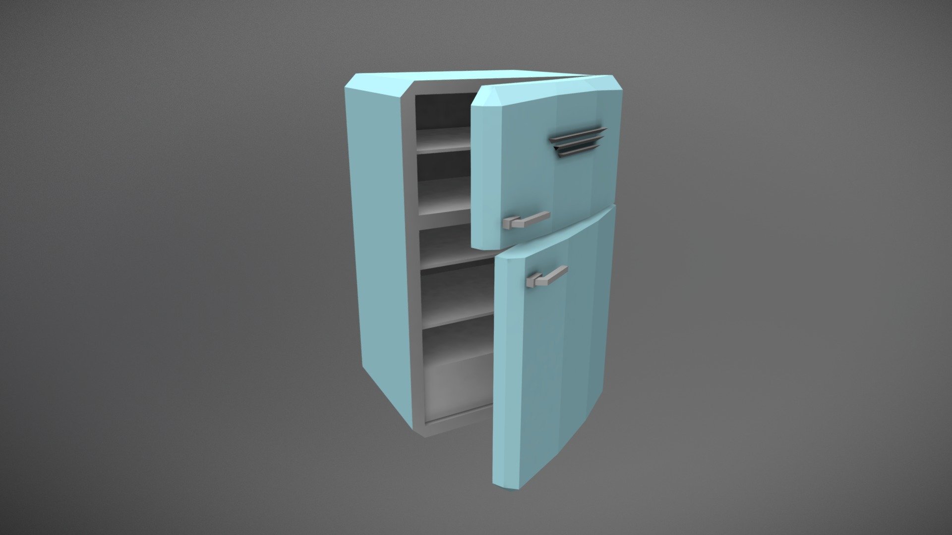 Retro Fridge Freezer 3d model