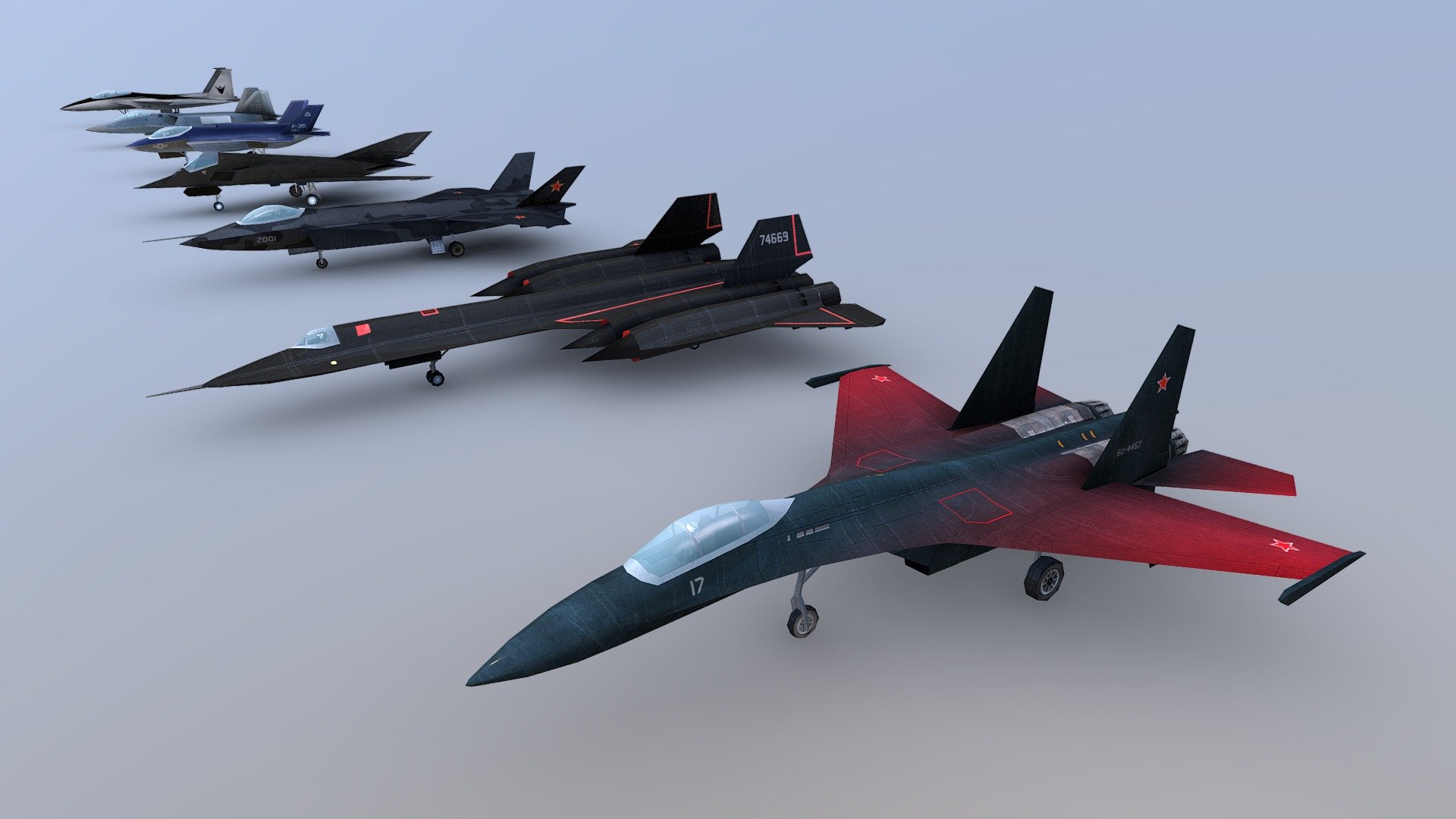 Fighter Jets 3d model