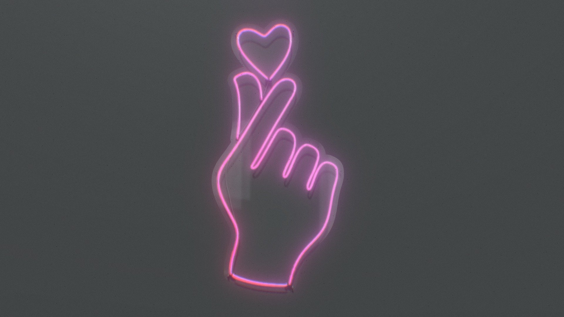 Korean Love Sign 3d model