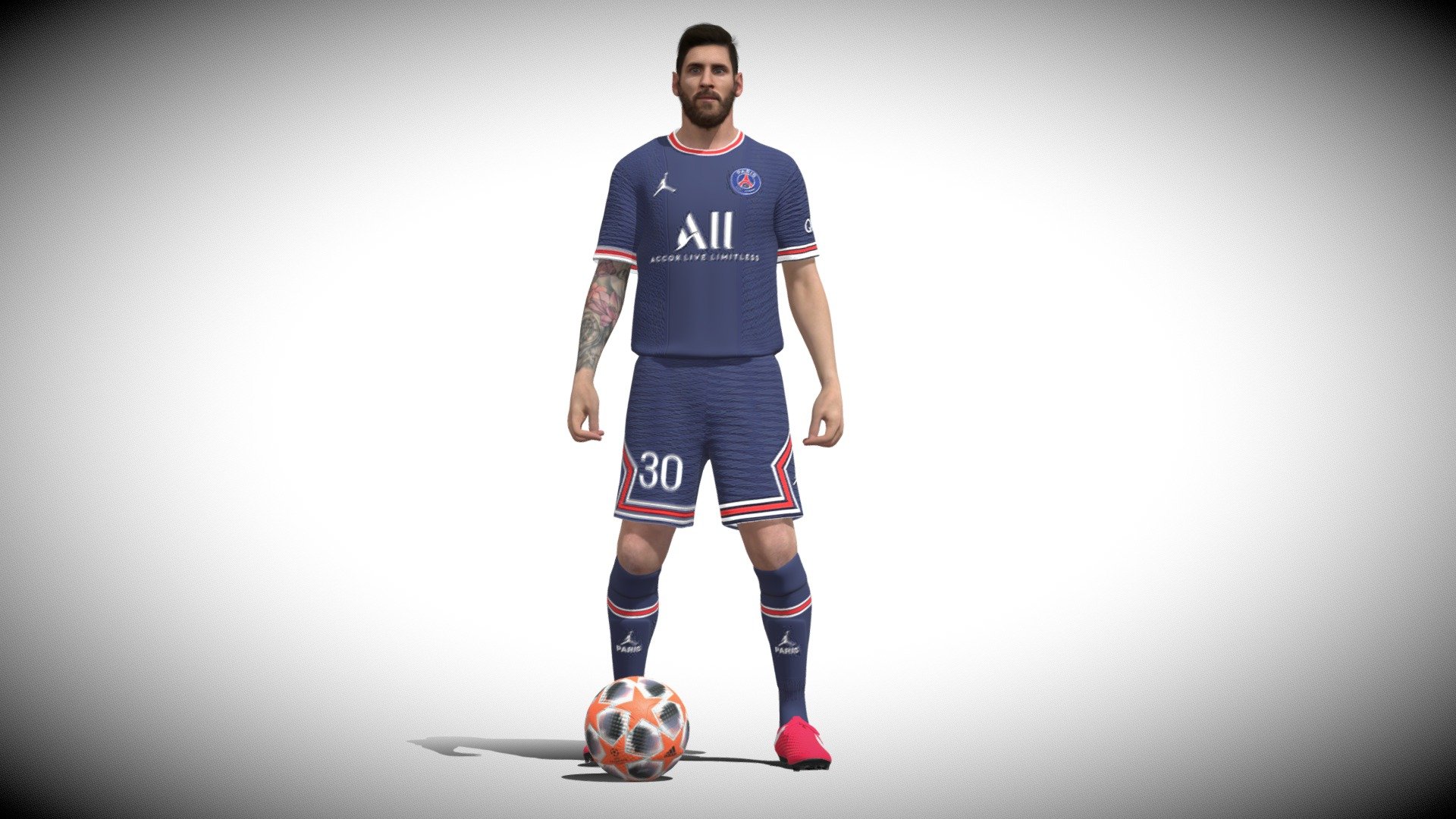 3D Rigged Lionel Messi 3d model