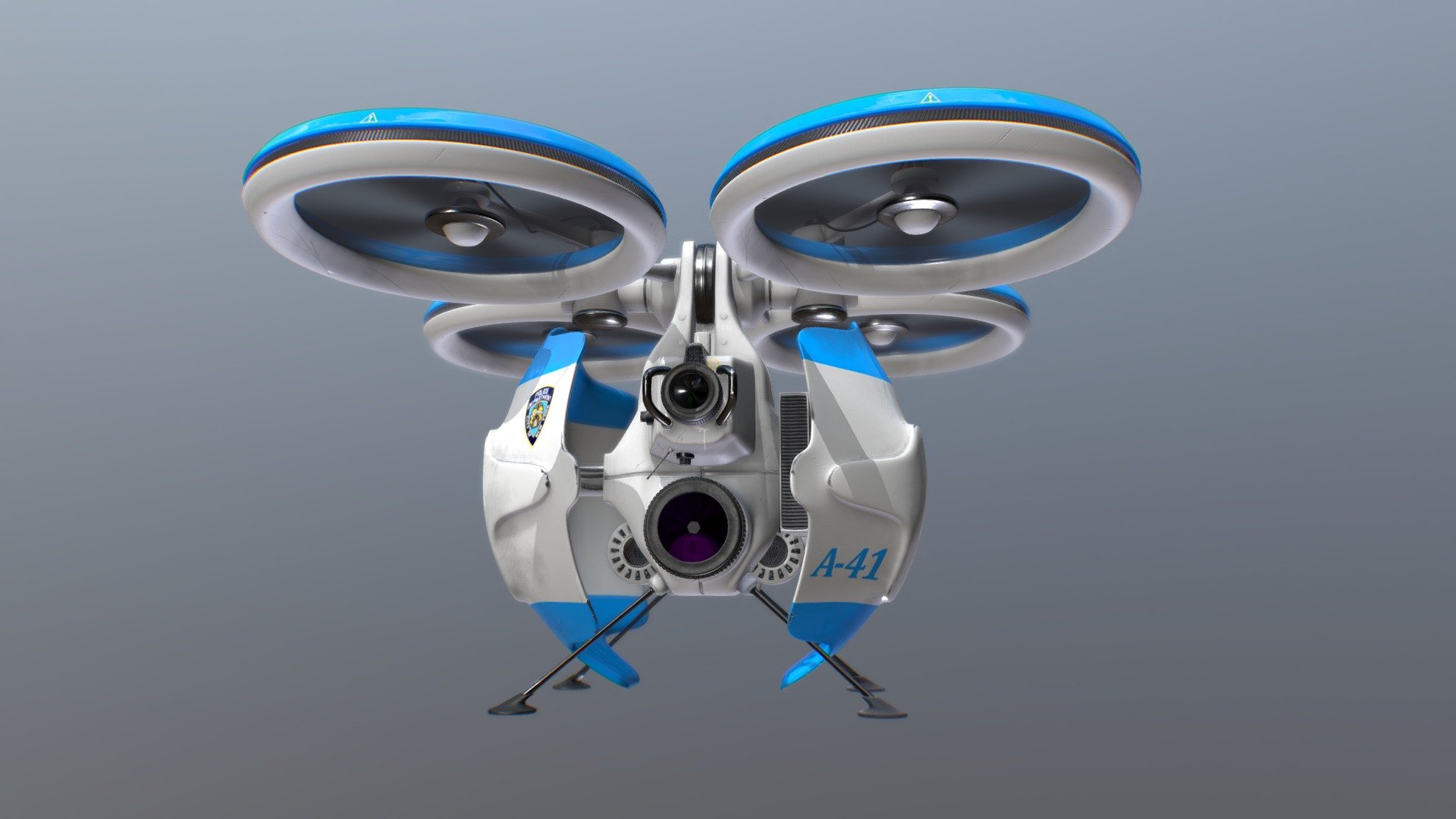 NYPD Surveillance Drone A-41 3d model