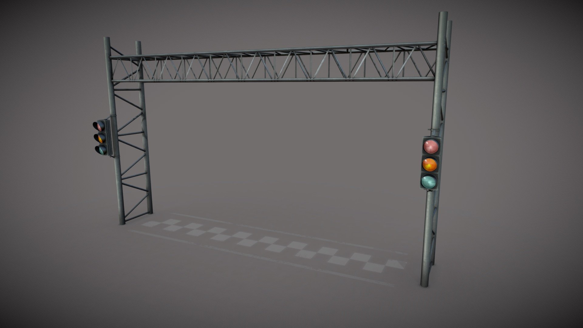 Start Gate at race track 3d model