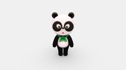 Cartoon black and white Panda Clothing