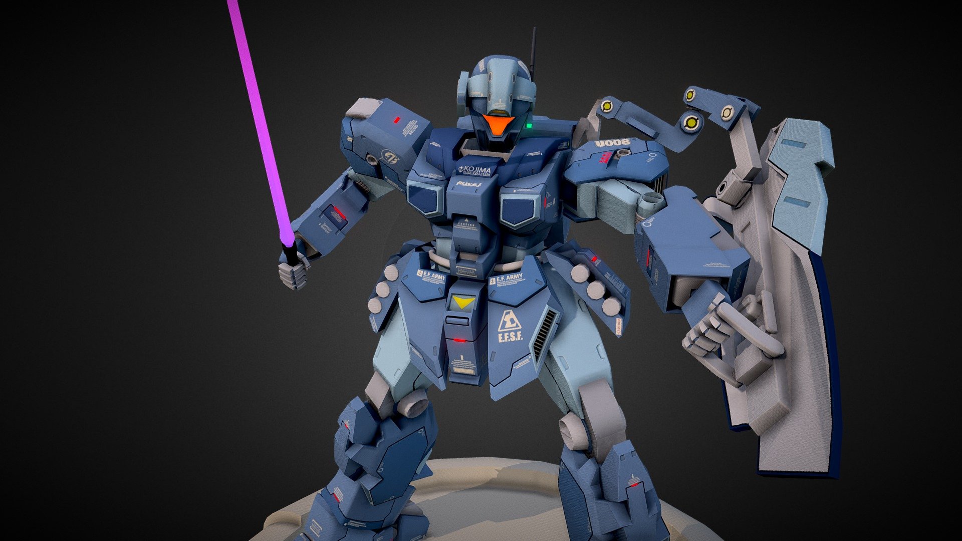 GUNDAM 1/100 RGM-96X 3d model