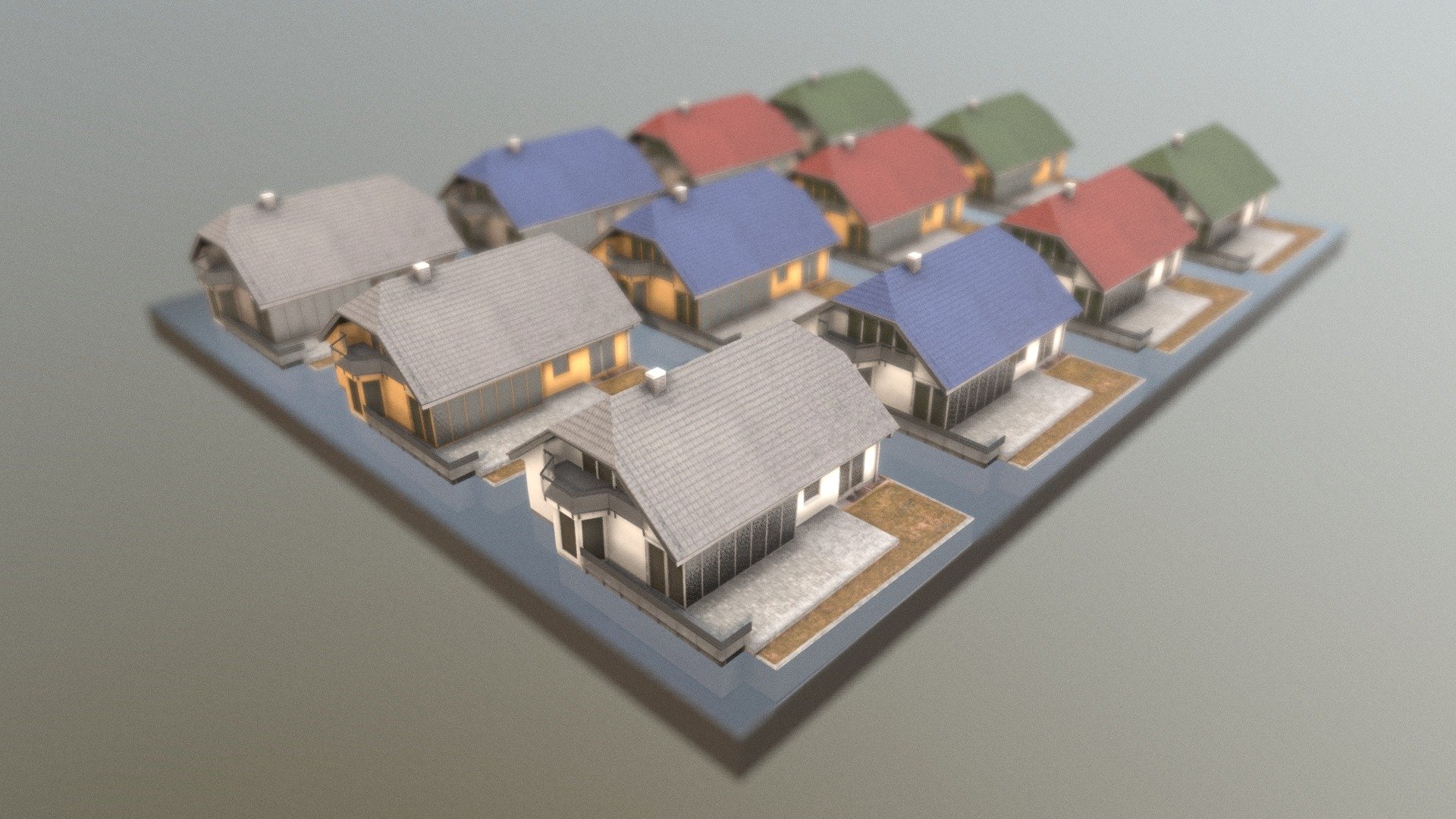 Small Low-Poly Houses (1) 3d model