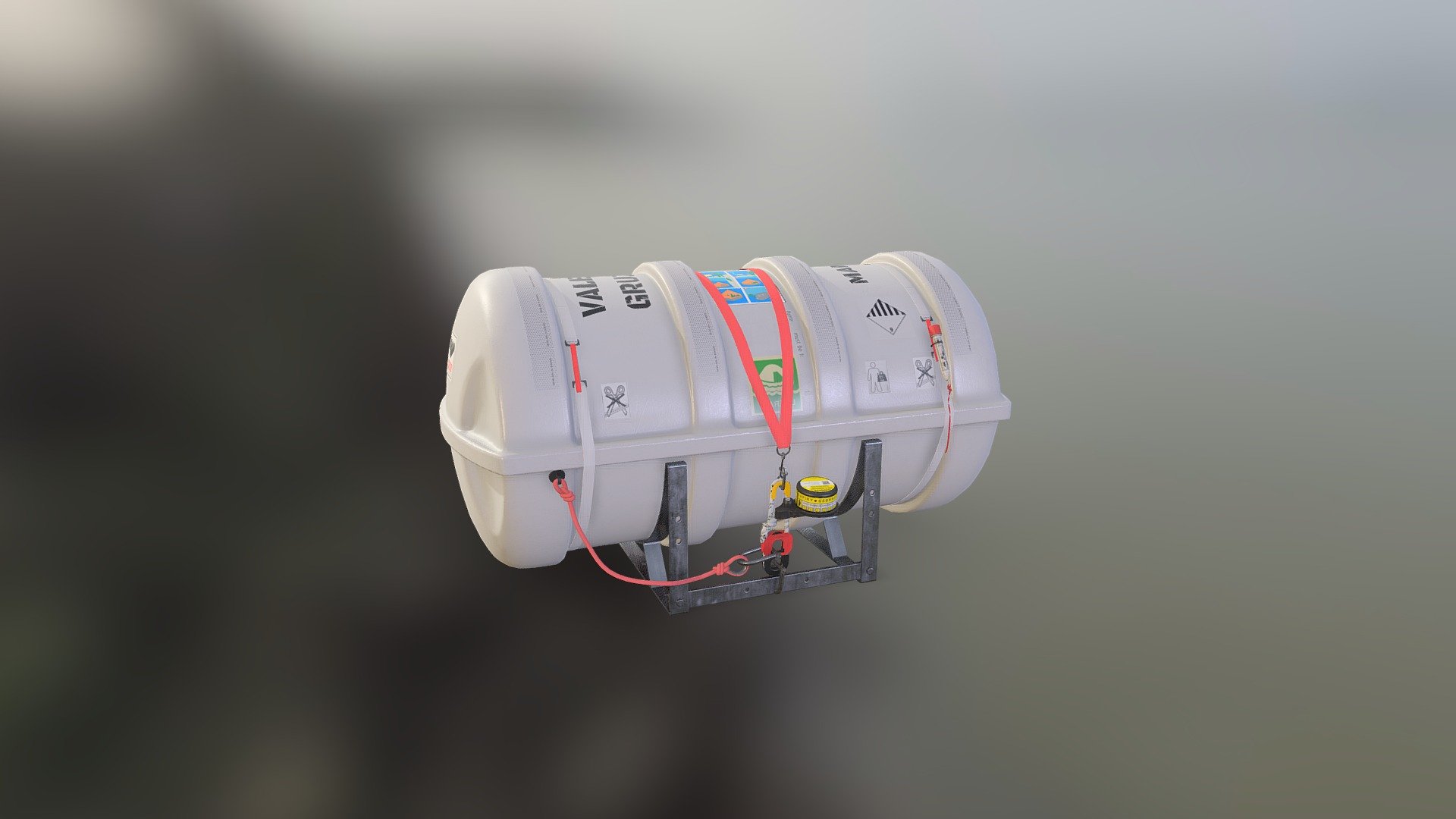 Liferaft Container 3d model