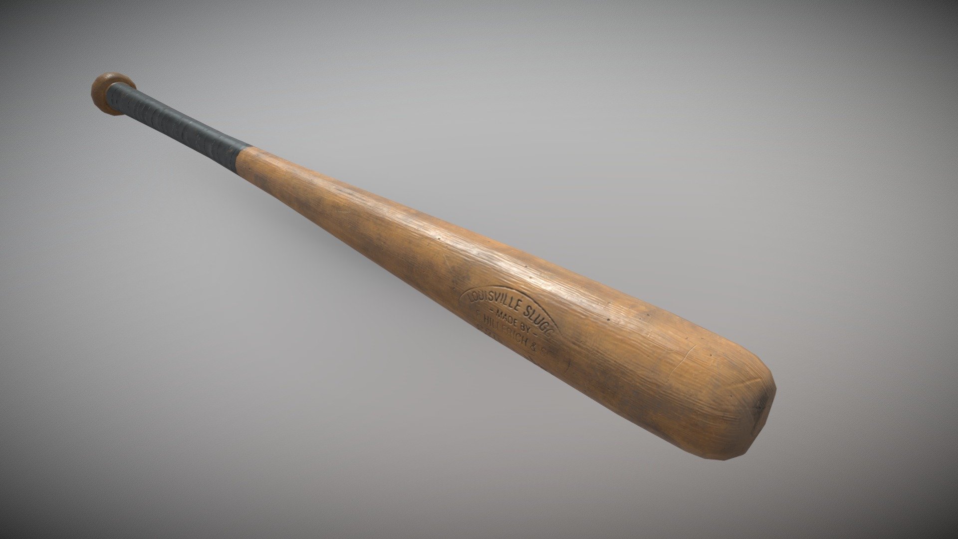 Baseball Bat PBR model 3d model