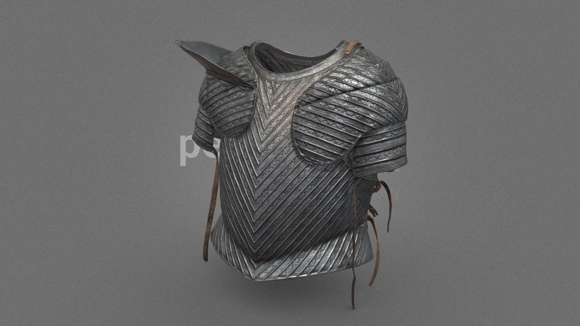 Medieval Steel cuirass 10 3d model