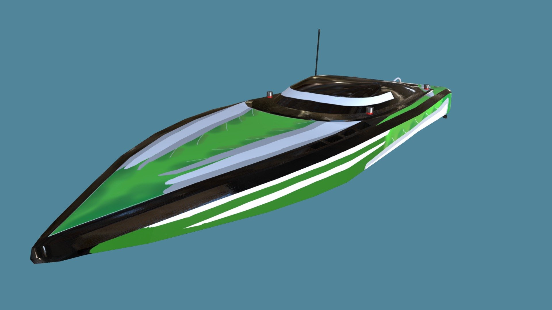 rc boat 3d model