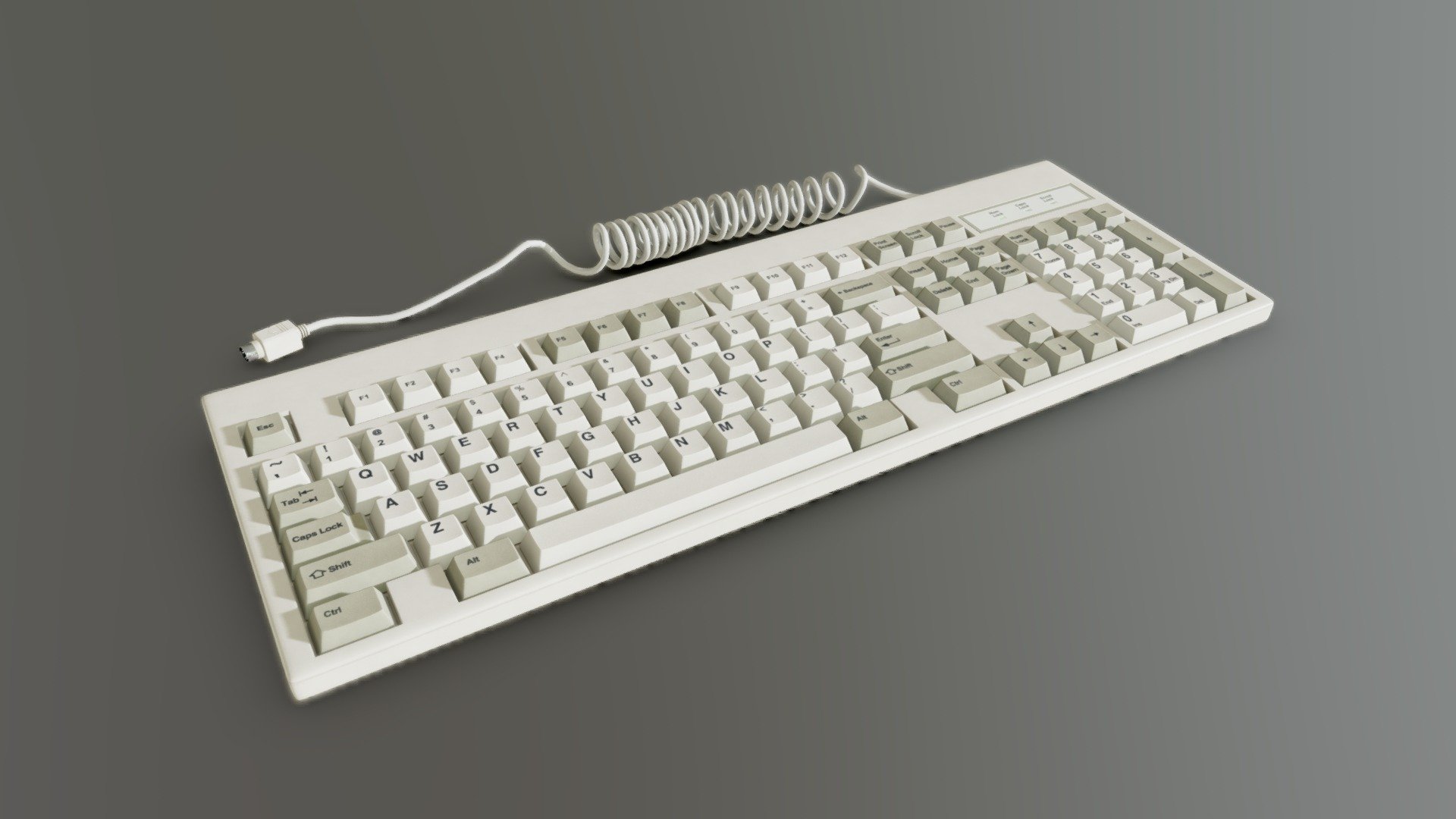 Old Keyboard 3d model