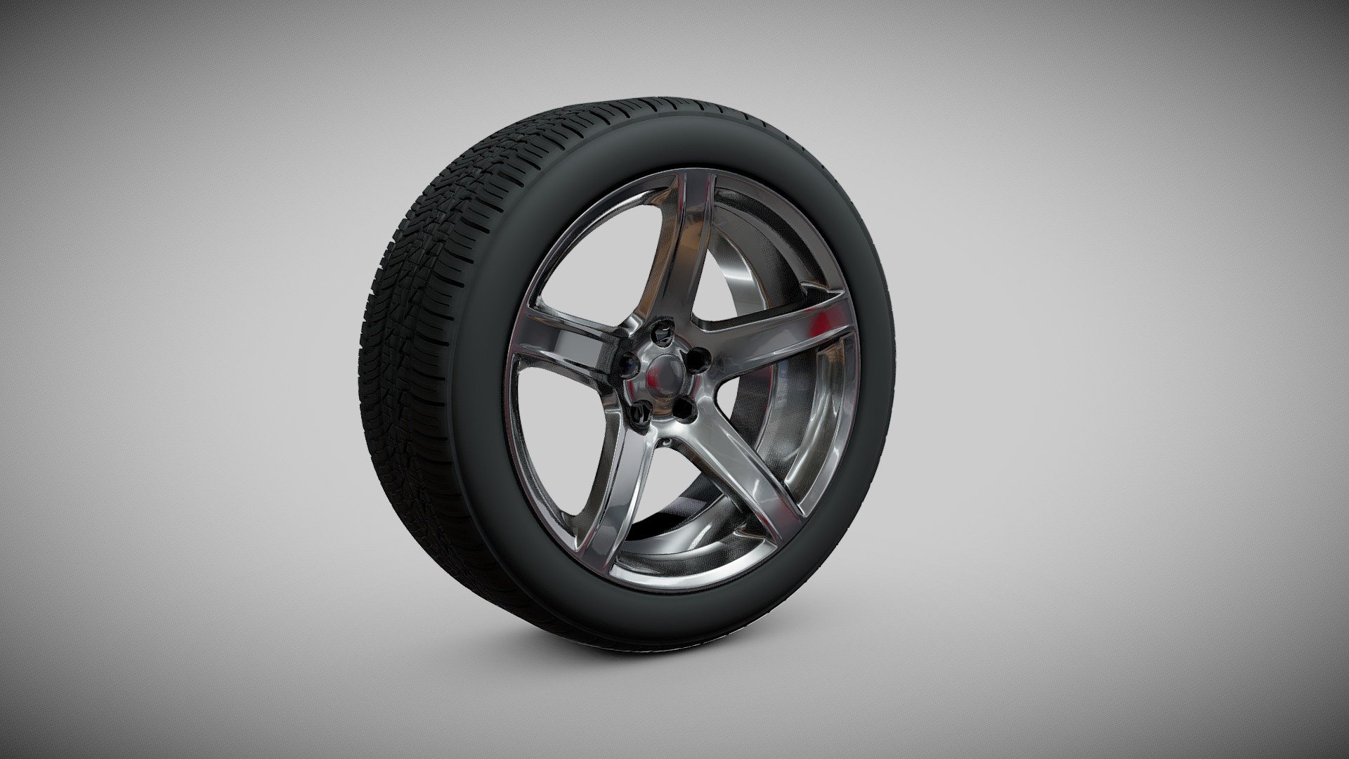 Challenger Wheel (for print) 3d model