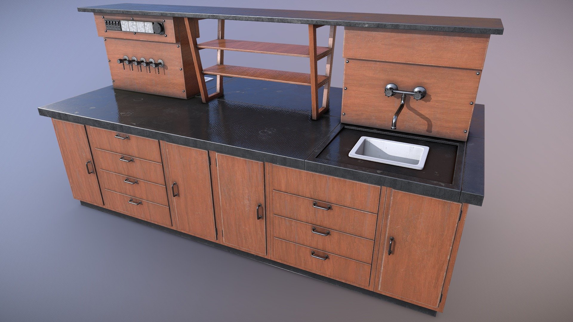 Laboratory Table 3d model