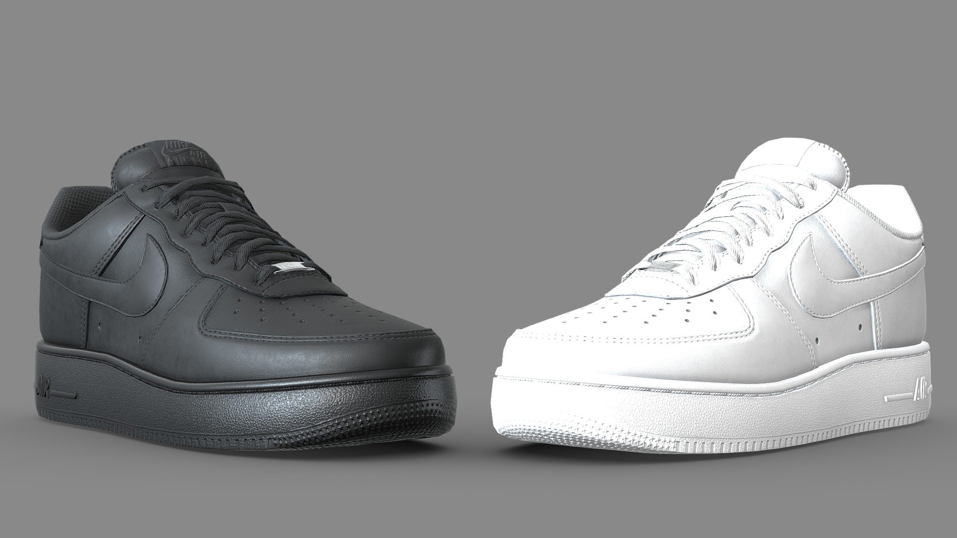 Nike Air Force One Optimised 3d model