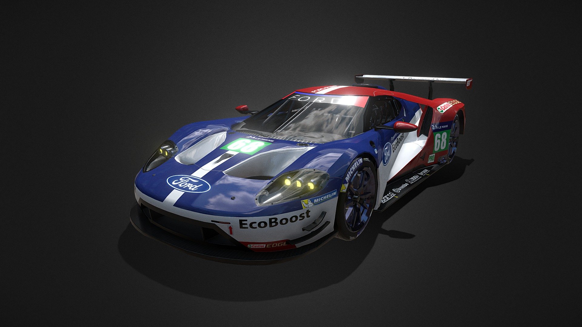 Ford GT Racing Car 3d model