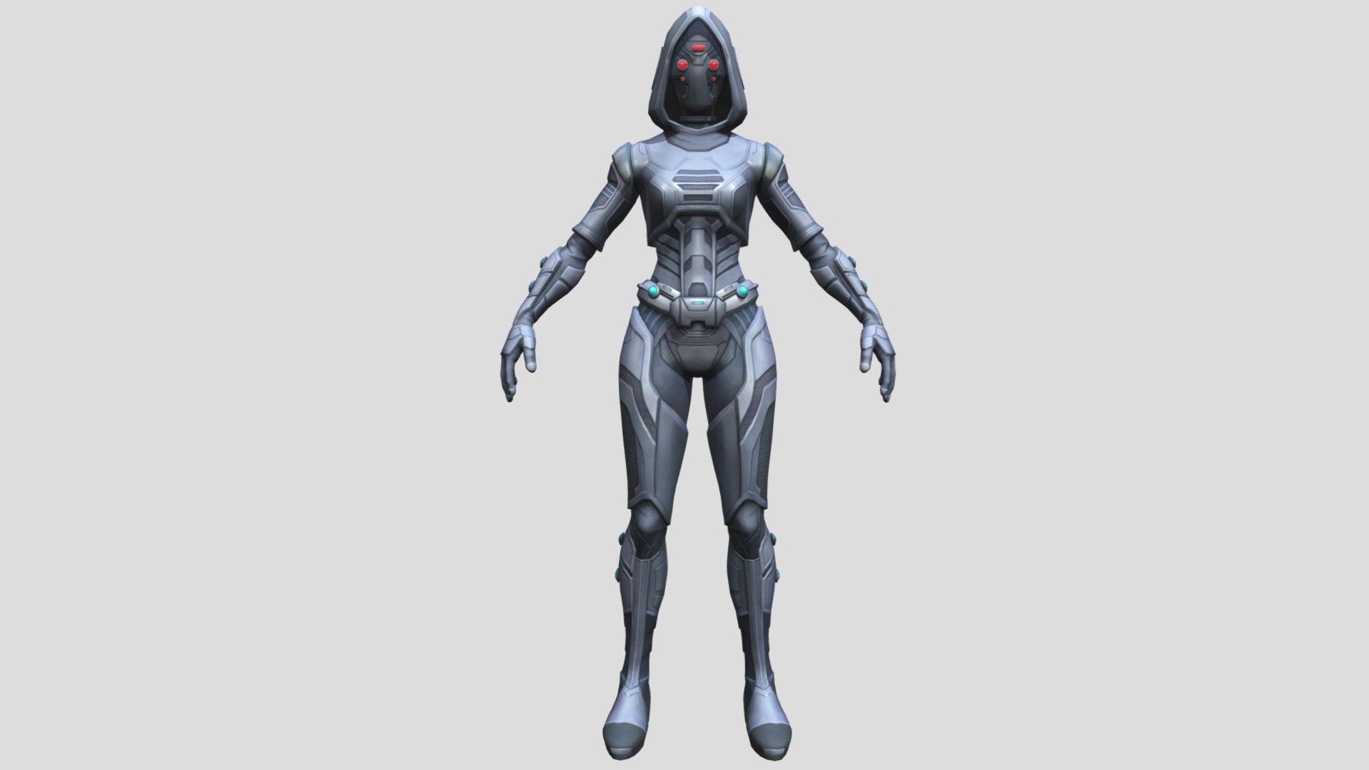 Ghost(Textured)(Rigged) 3d model