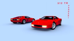 Ferrari 512 TR Testarossa #LowPoly