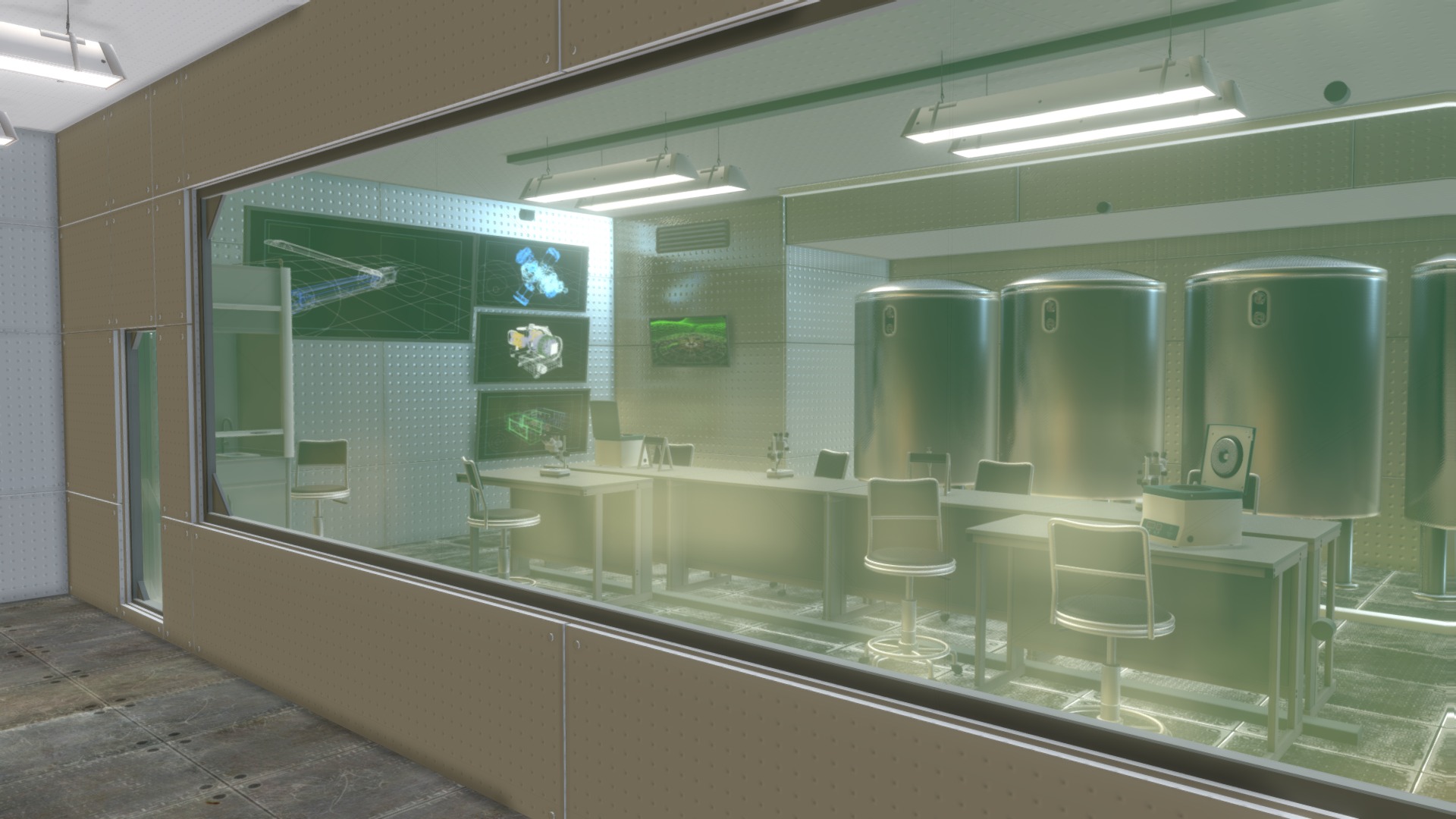 Modern laboratory 3d model