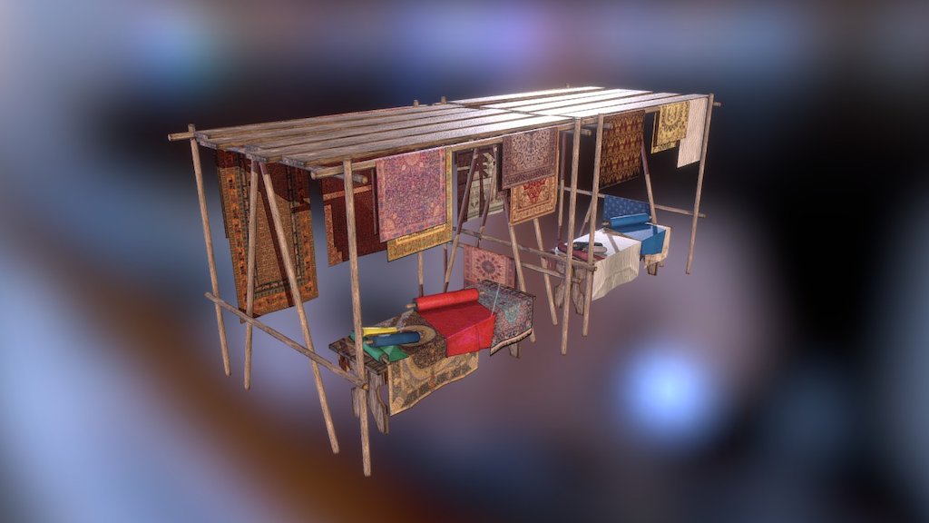 Fabric Stall 3d model