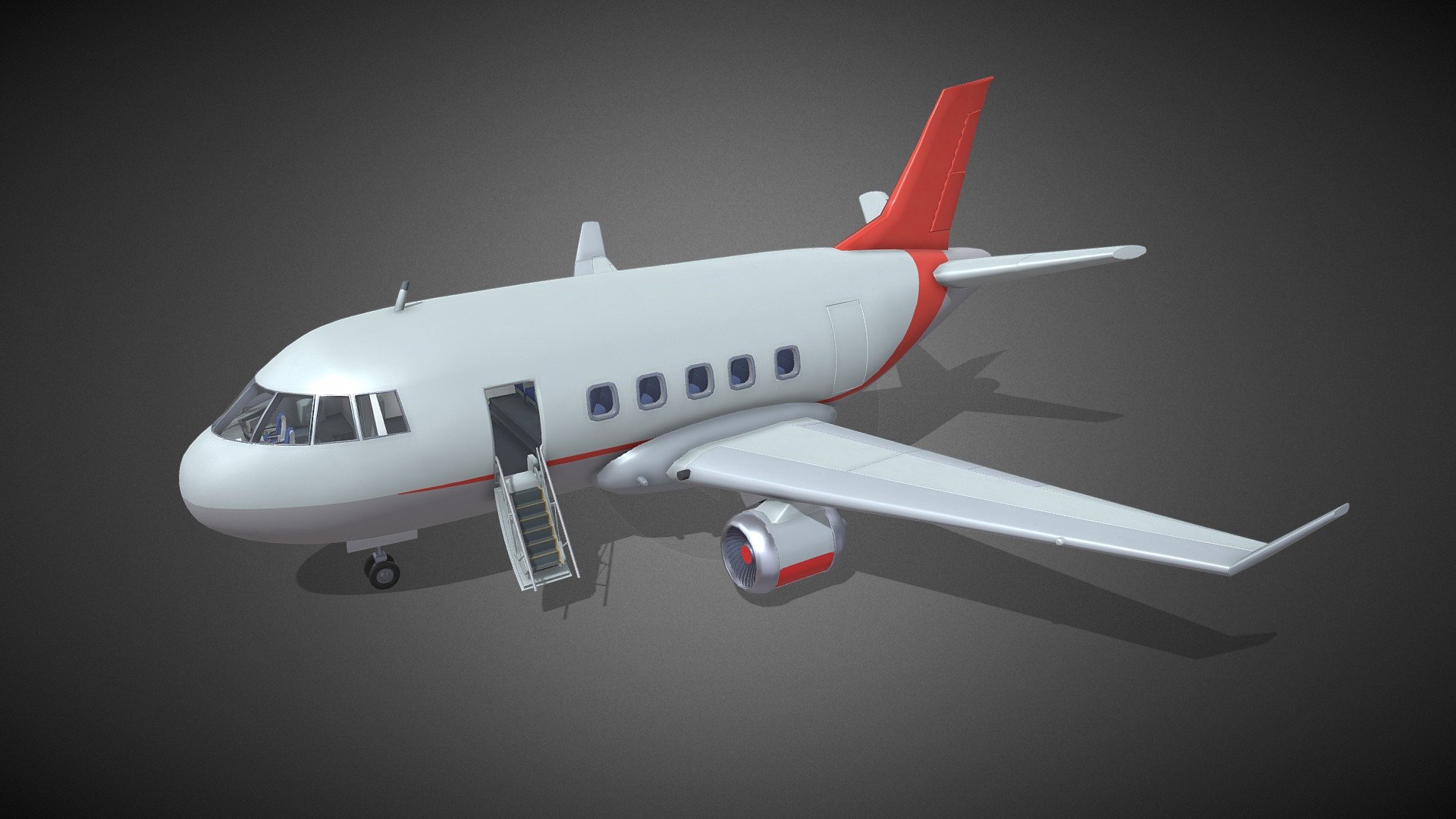 aircraft cartoon airplane 3d model