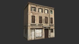 Old House Ruin Low Poly 3d Model