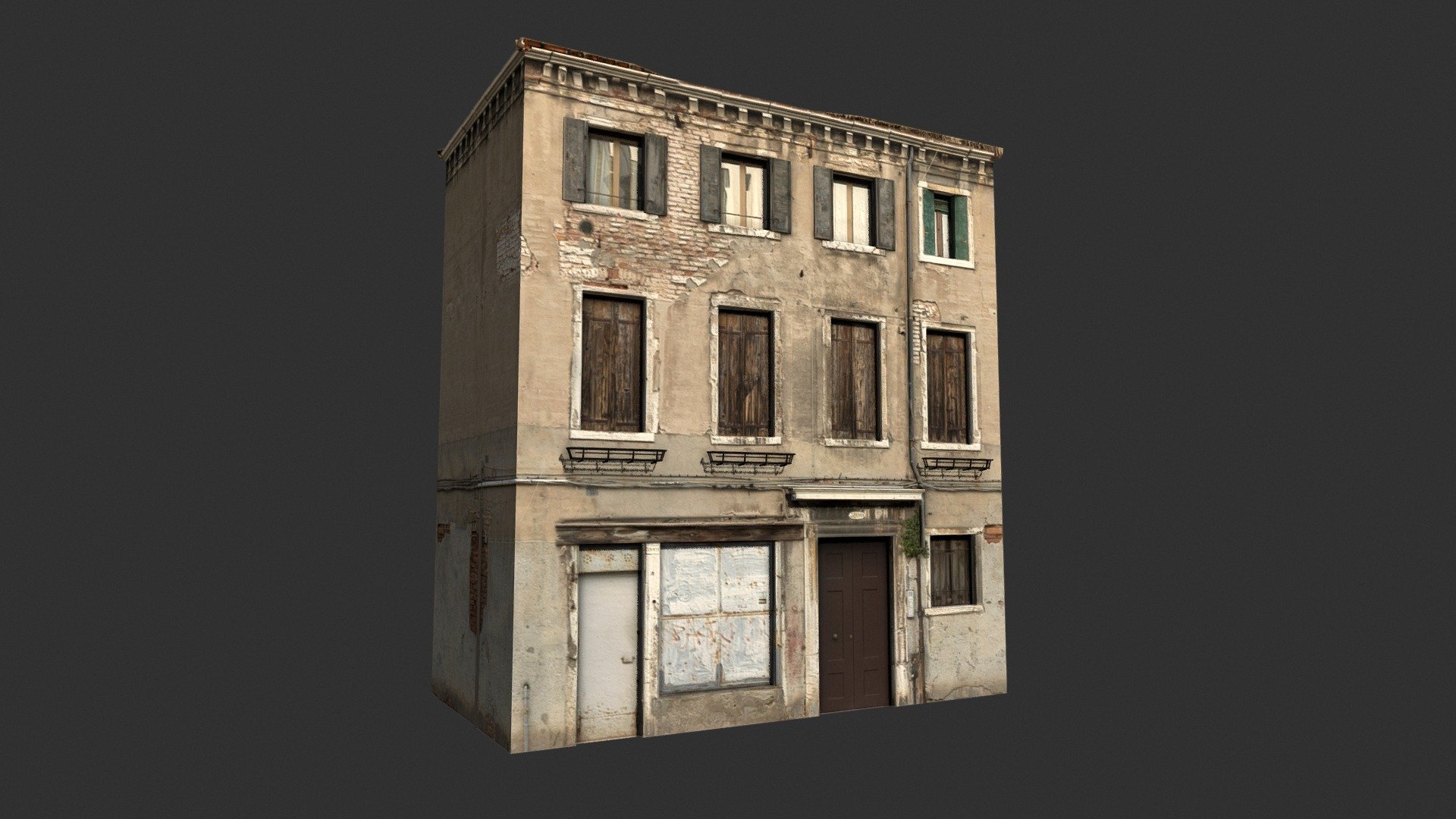 Old House Ruin Low Poly 3d Model 3d model