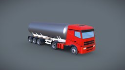 Tanker truck Lowpoly