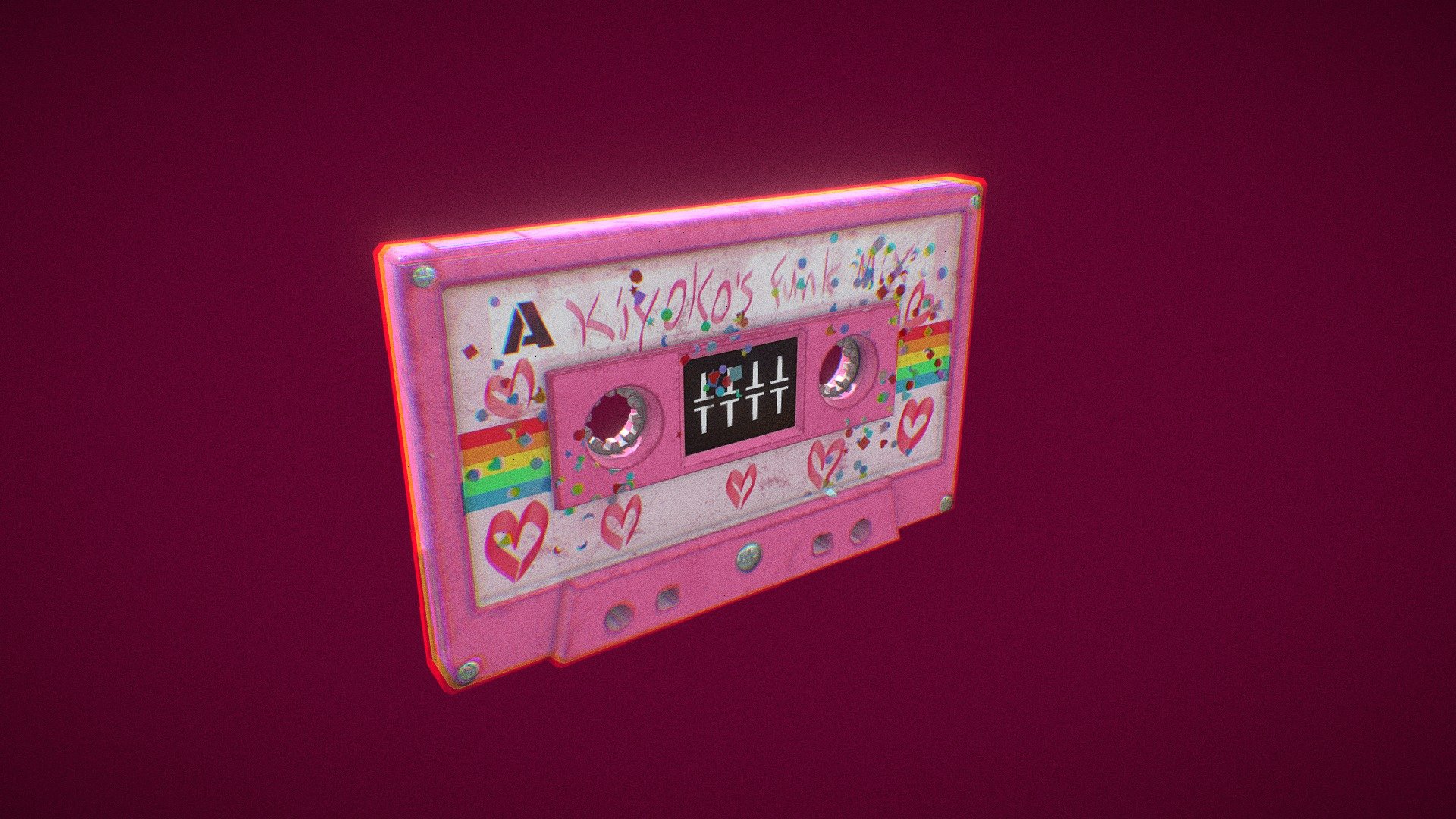 Dual-Mix Cassette Tape 3d model