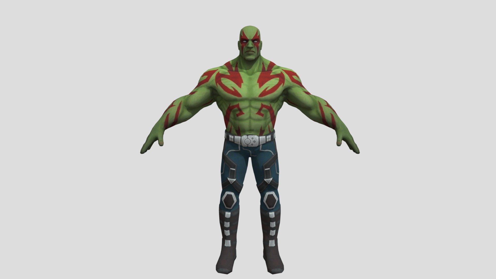 Drax(Textured)(Rigged) 3d model