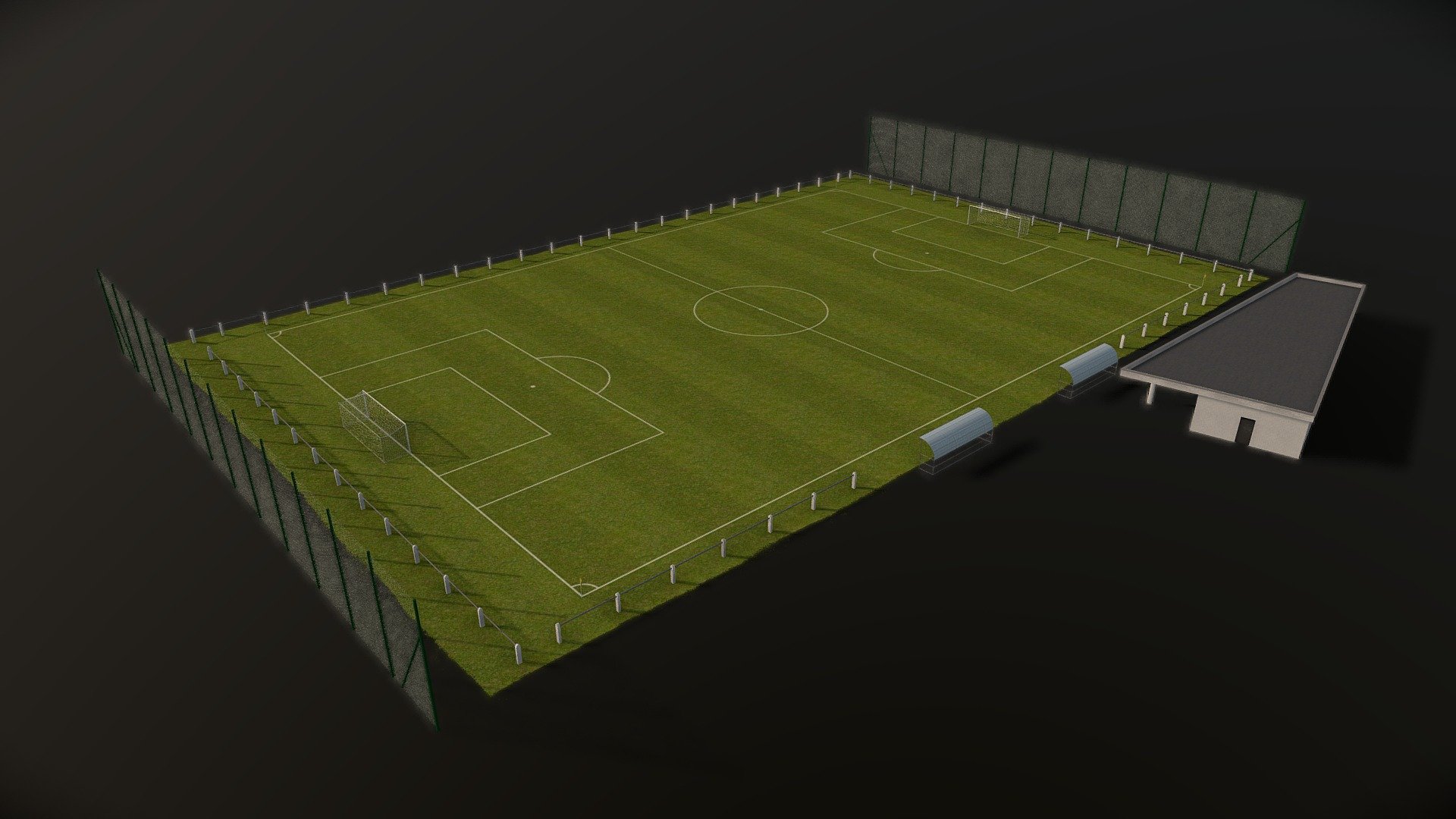 Soccer field 3d model