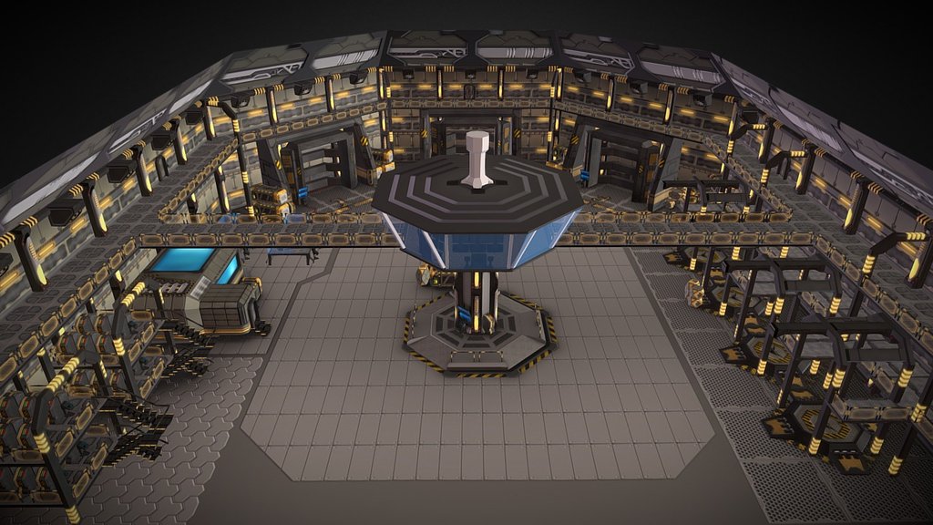 Hangar Octagon 3d model