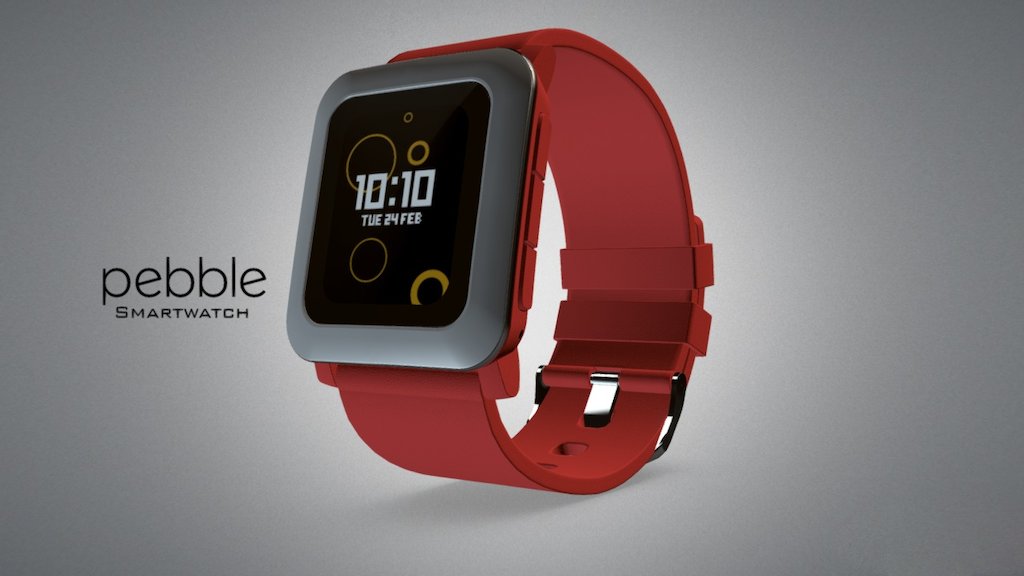 Pebble TIME Smartwatch 3d model