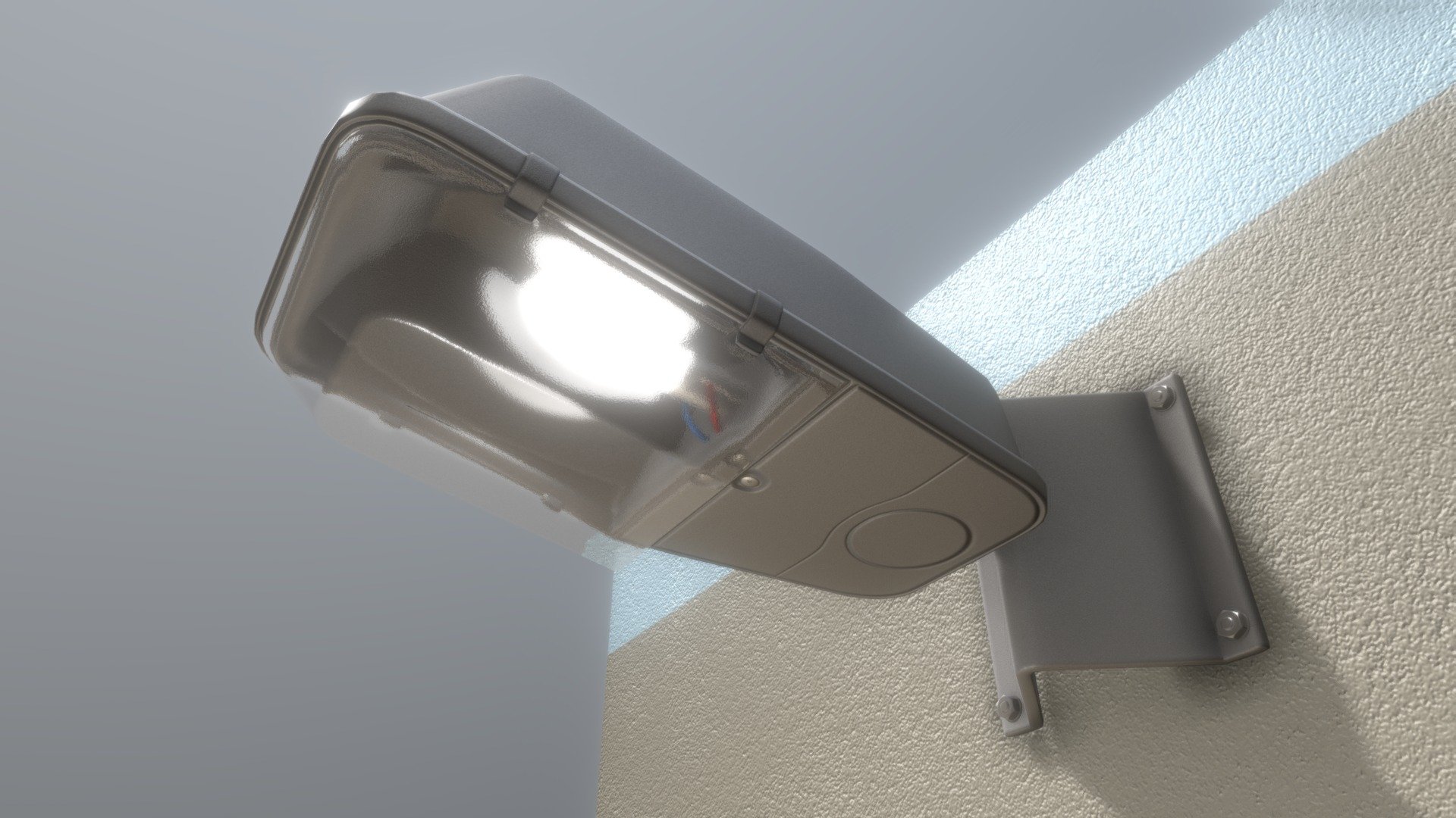 Street light (2) Wall-Version (Low-Poly) 3d model