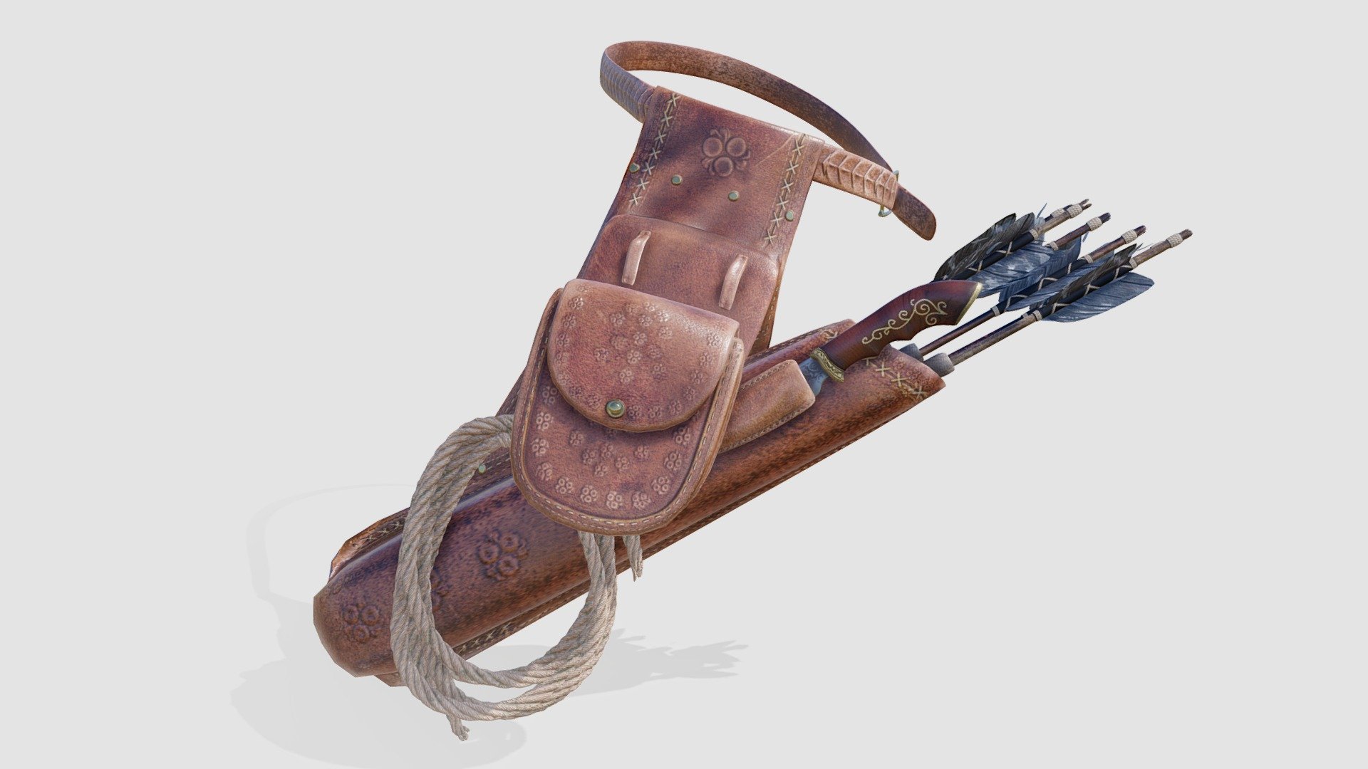 Leather Quiver 3d model