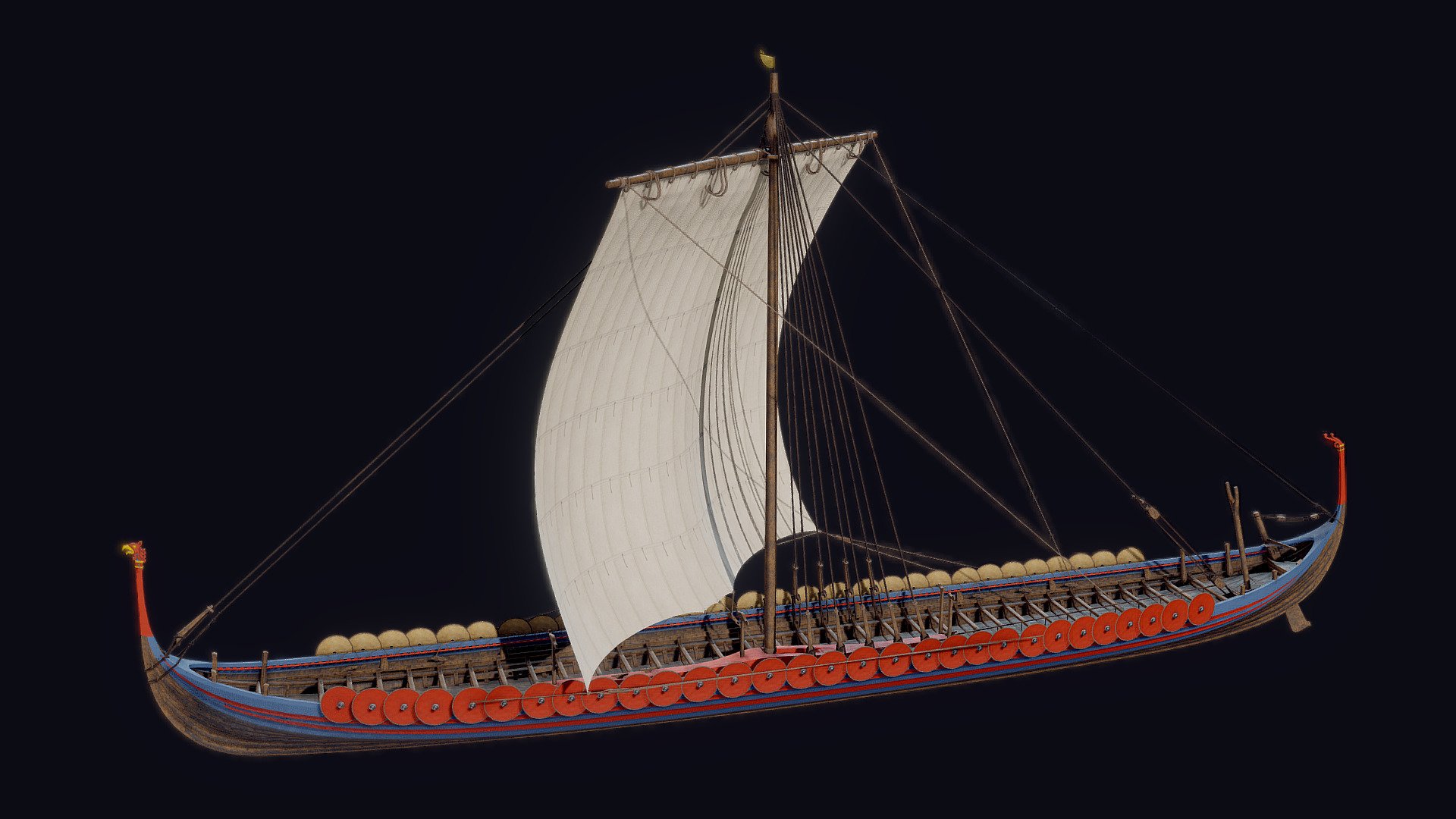 Viking Longship 3d model