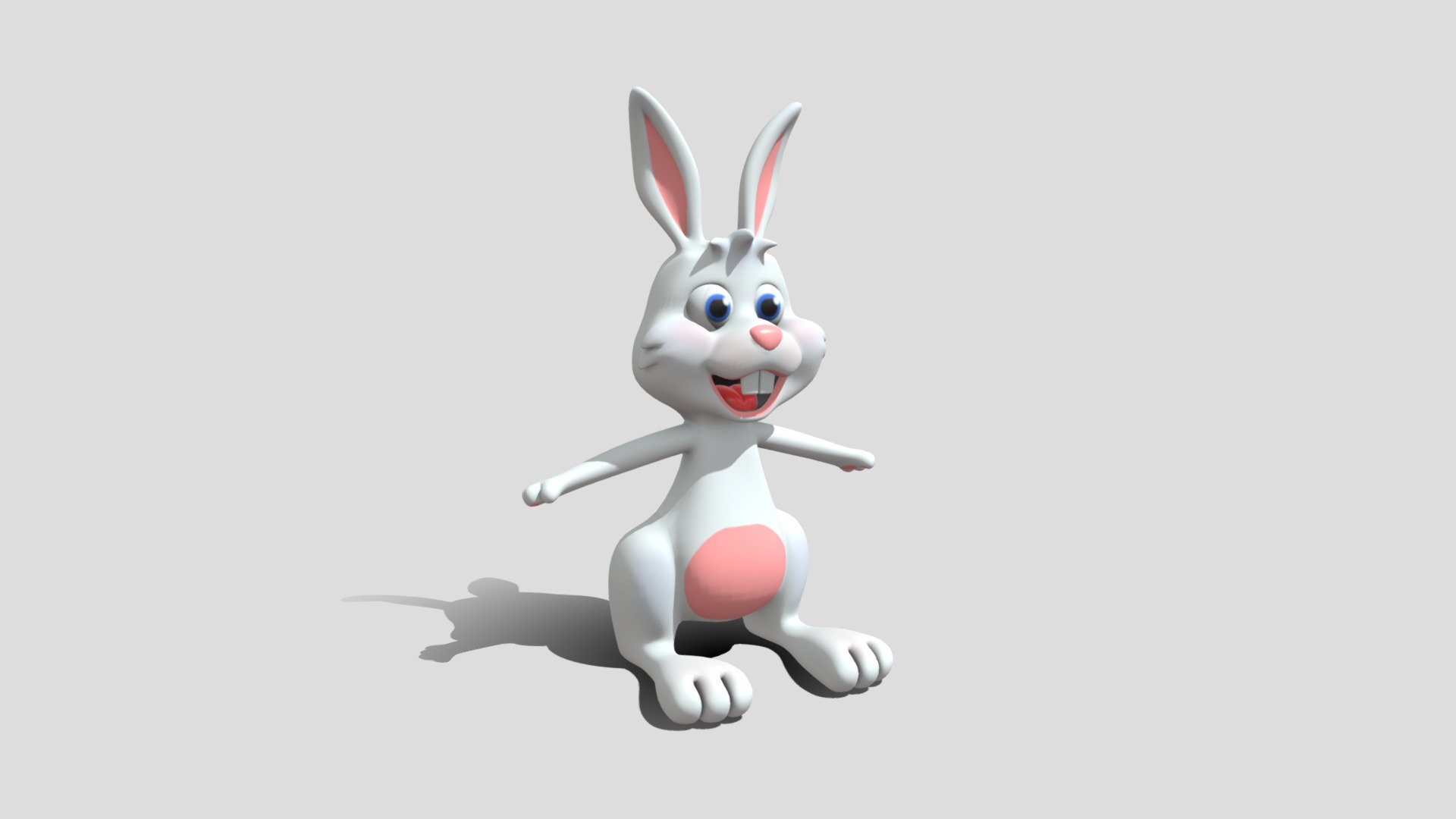 Cartoon easter bunny 3d model