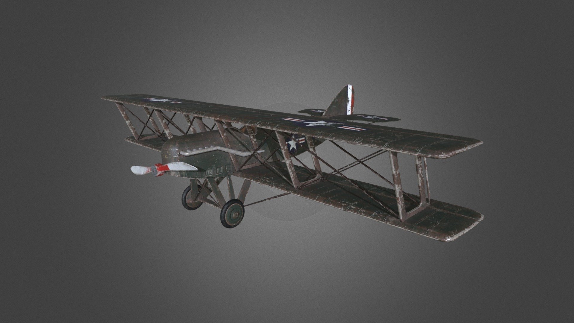 Old WW1 plane 3d model