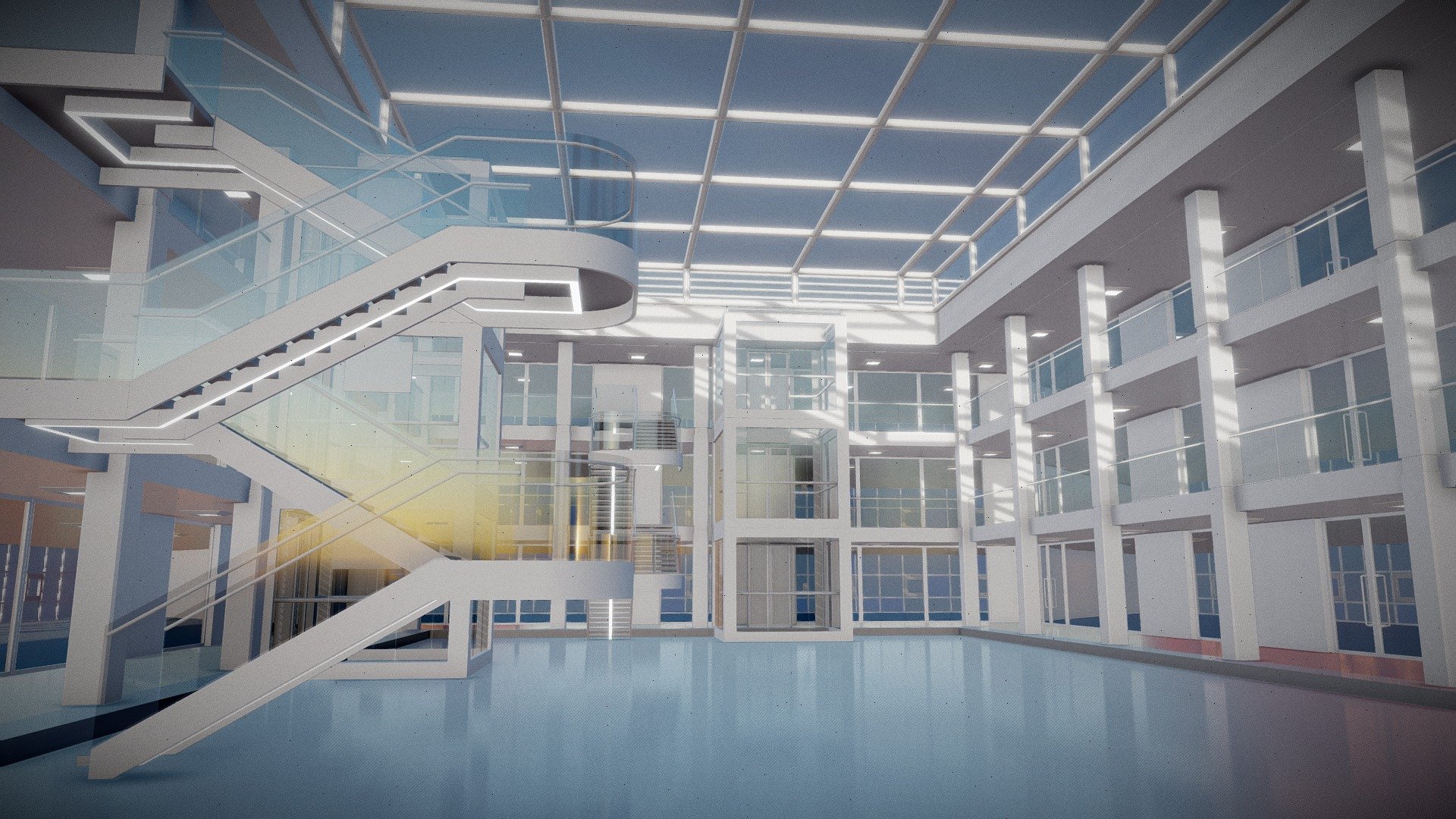 Office Atrium 3d model