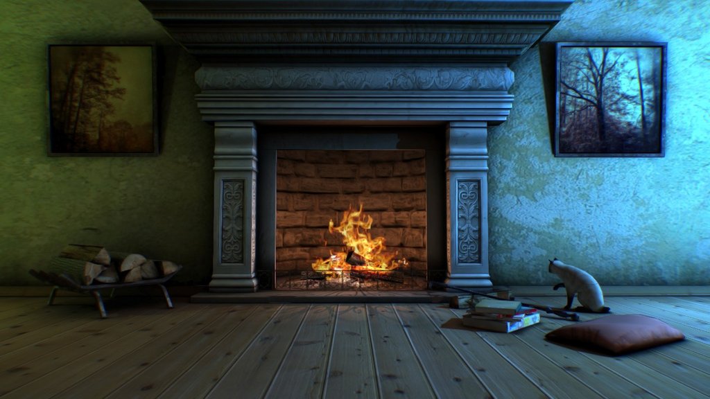 Fireplace 3d model