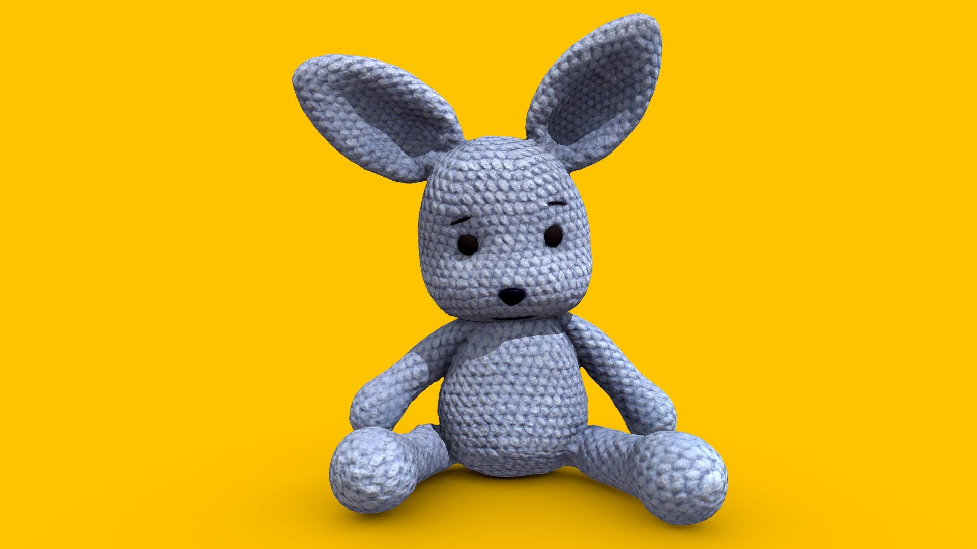 Handmade crotchet rabbit 3d model