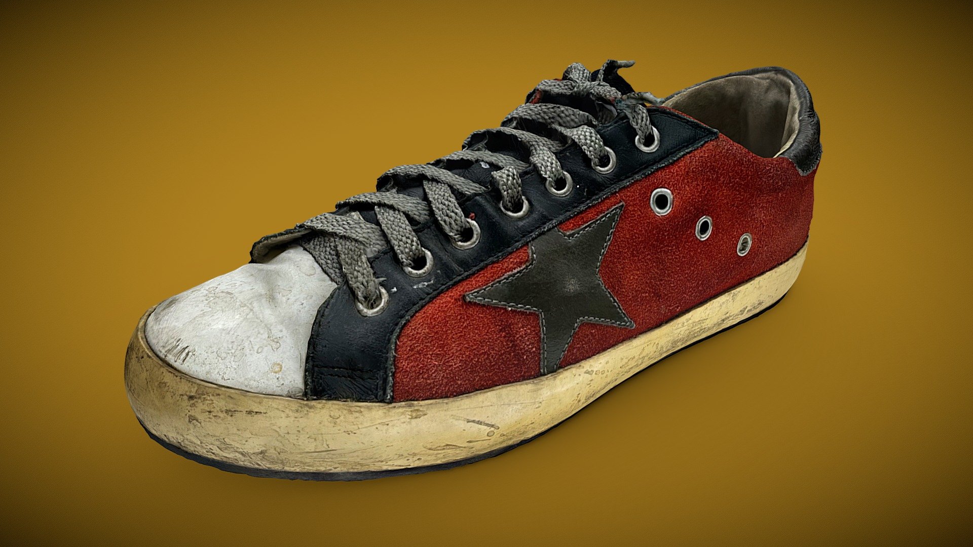 GOLDEN GOOSE SUPERSTAR RED 3d model