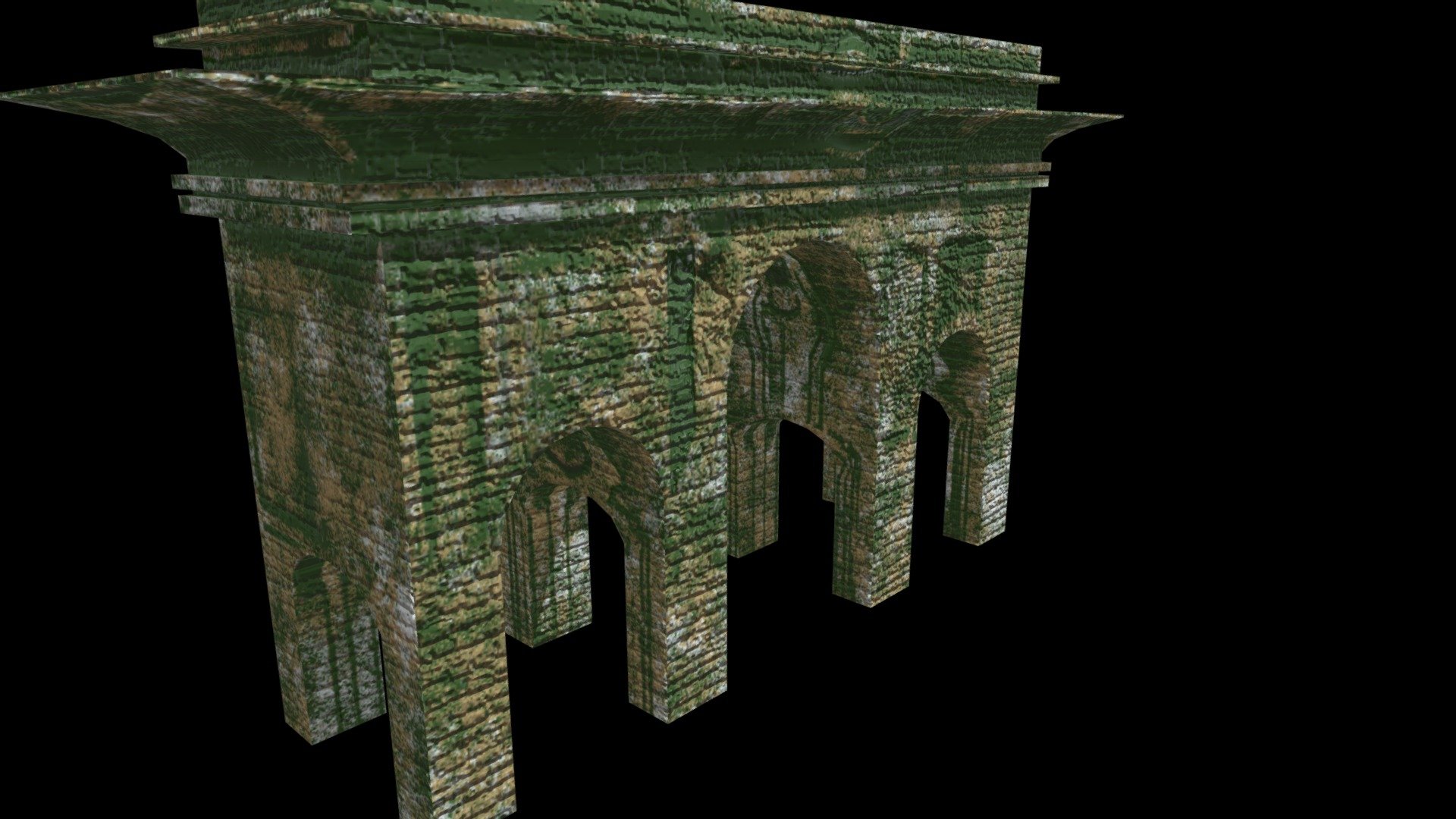 Ruin Building Underwater 3d model