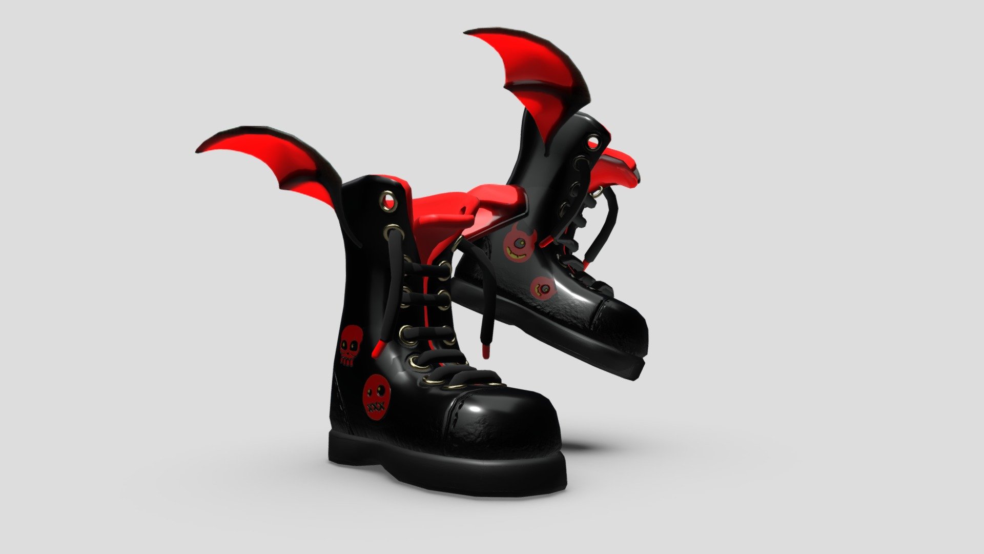 Winged Boots 3d model