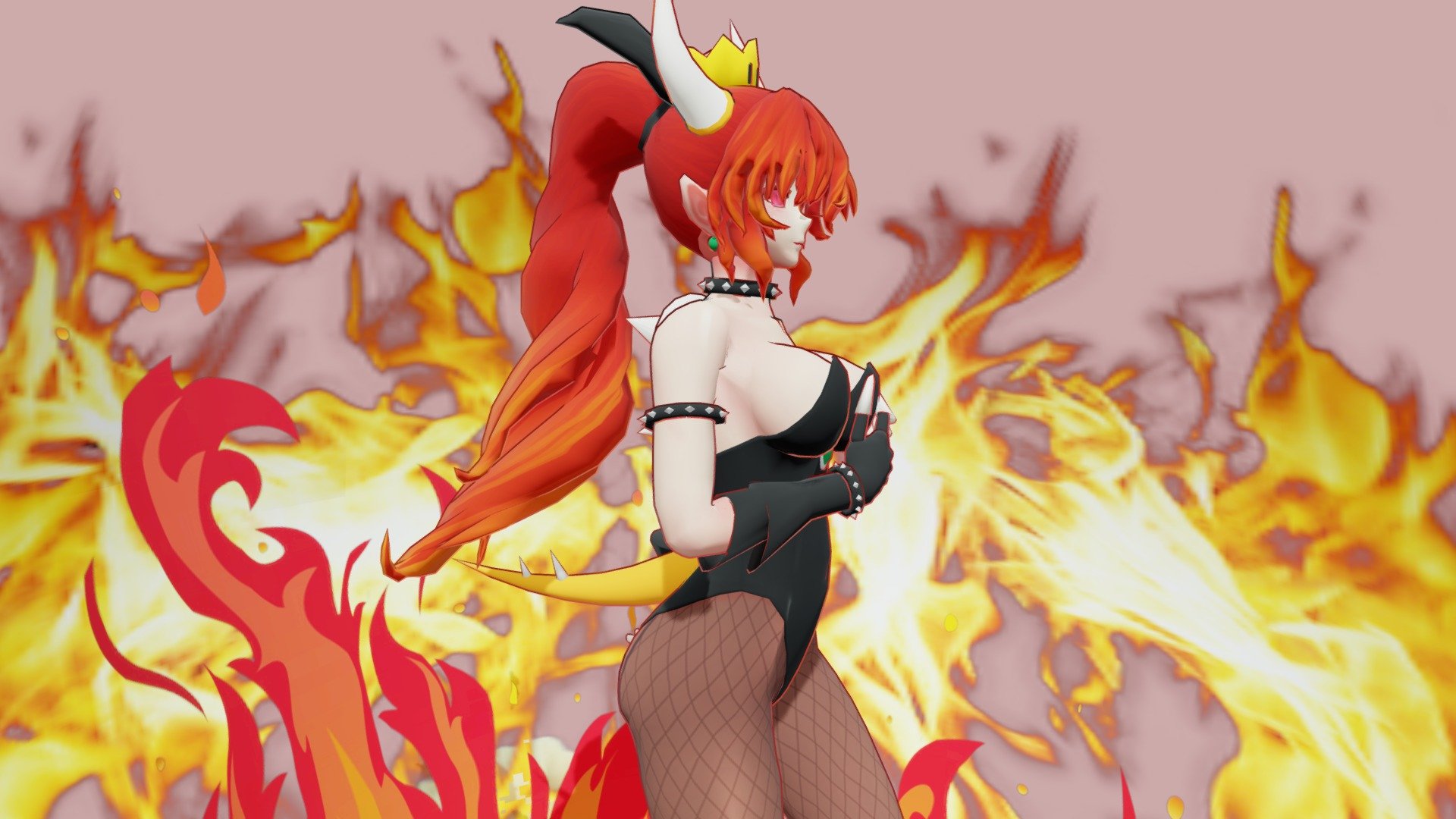 Bowsette Red Hair 3d model