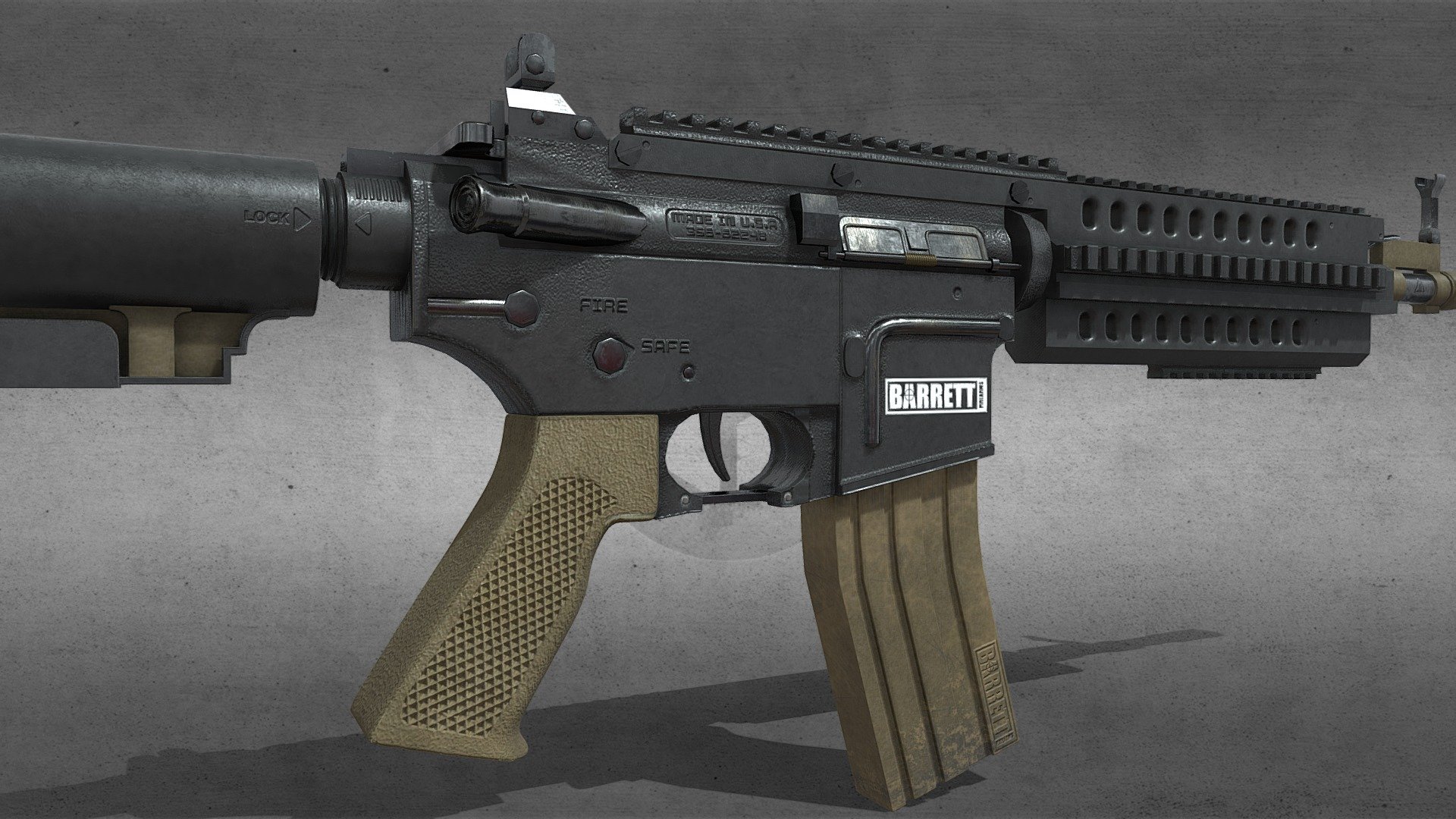 Barrett M468 3d model