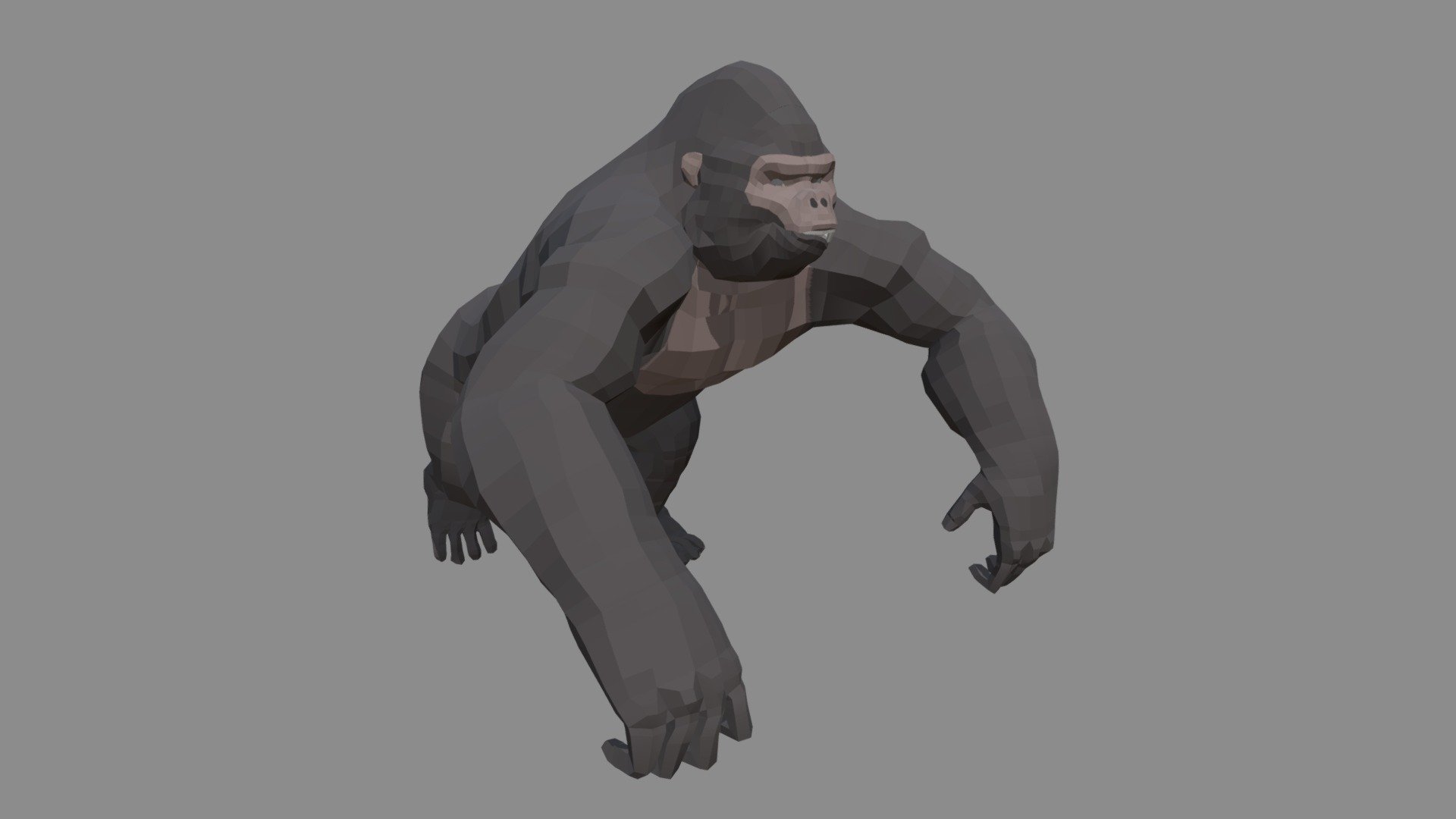 Gorilla Run 3d model