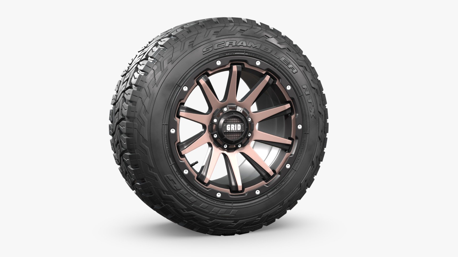 OFF ROAD WHEEL AND TIRE 4 3d model